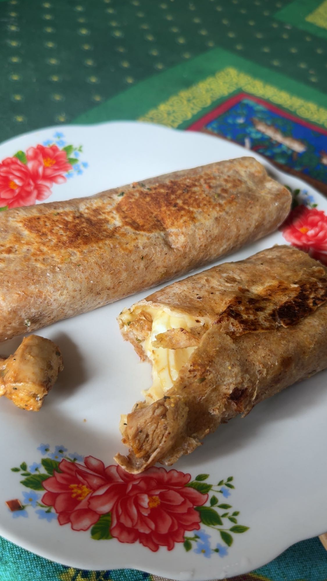 Wrap de pollo y queso