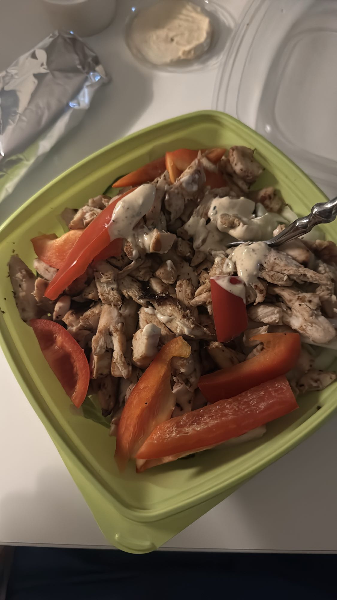 Kycklingsallad med paprika