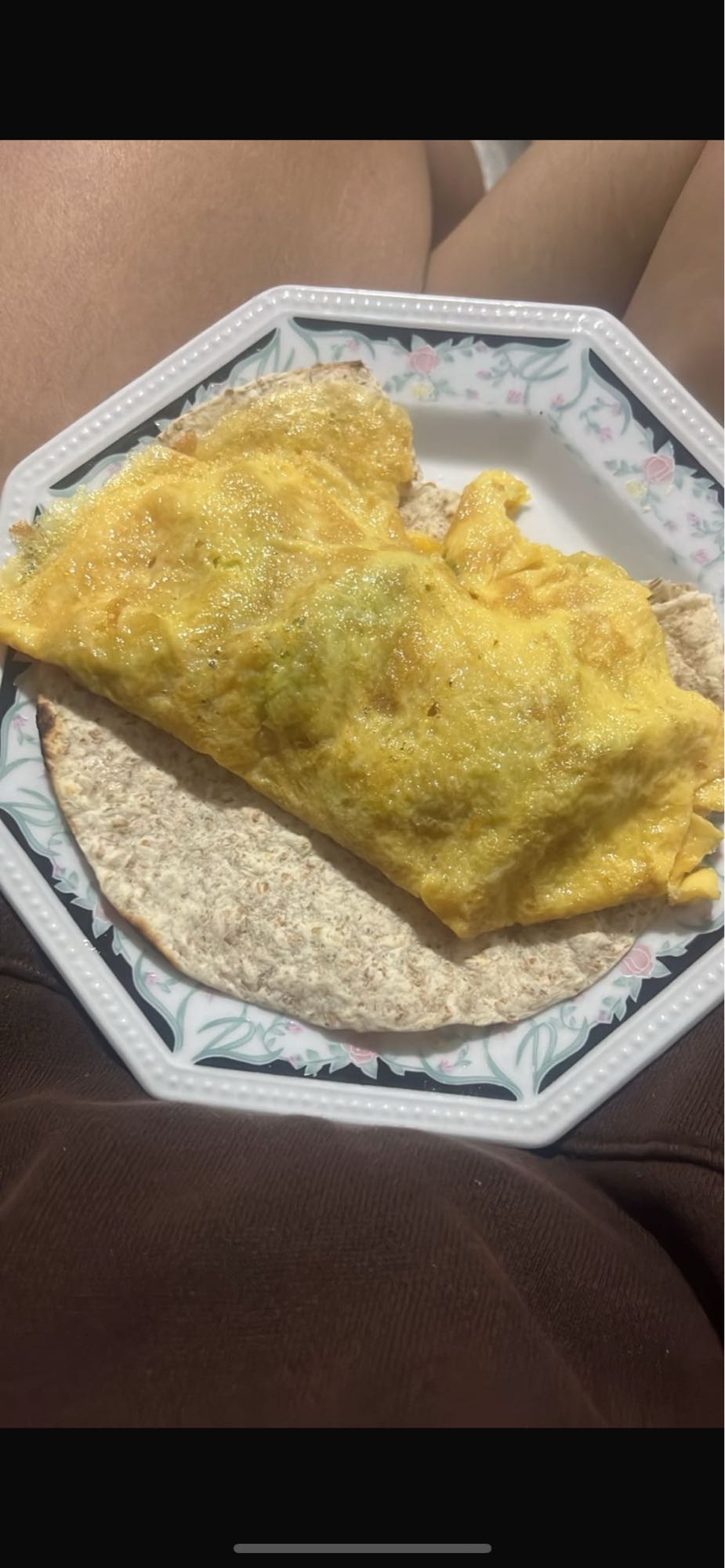 tortilla integral con omelet