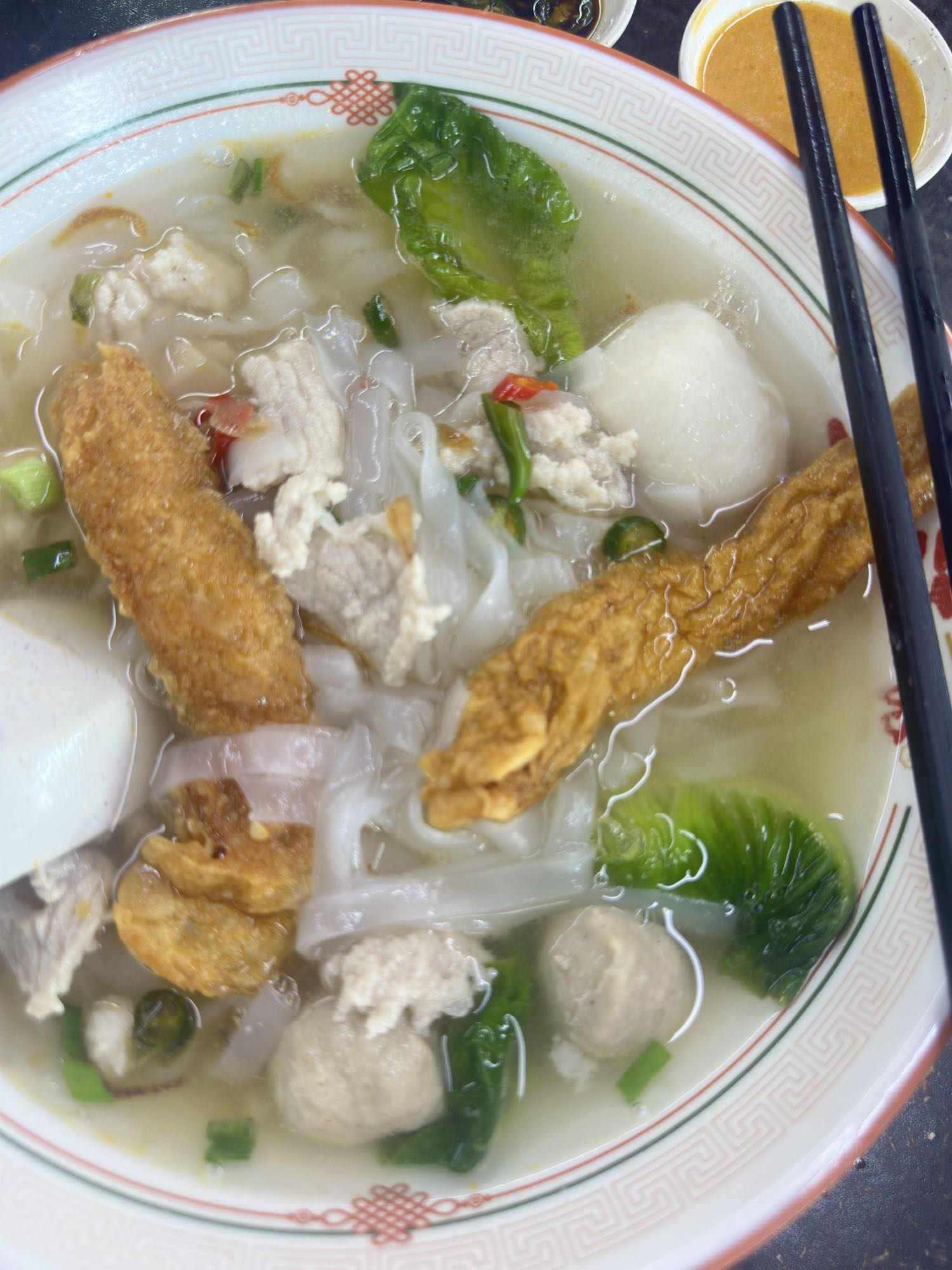 Noodle Soup with Meatballs