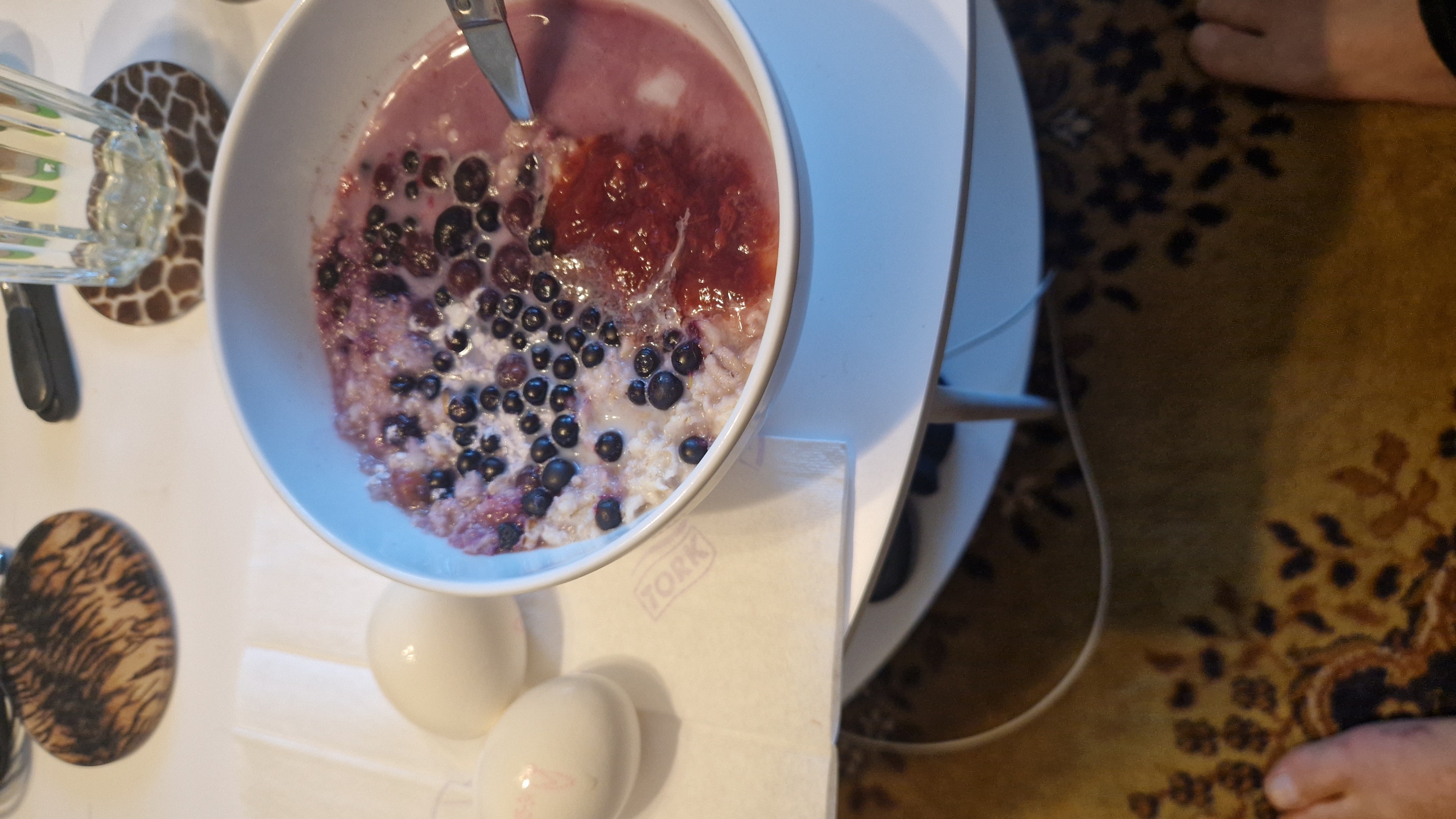 Havregrynsgröt med ägg