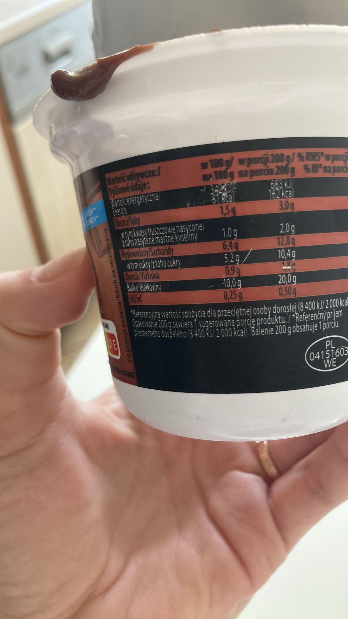 Chocolate protein yogurt