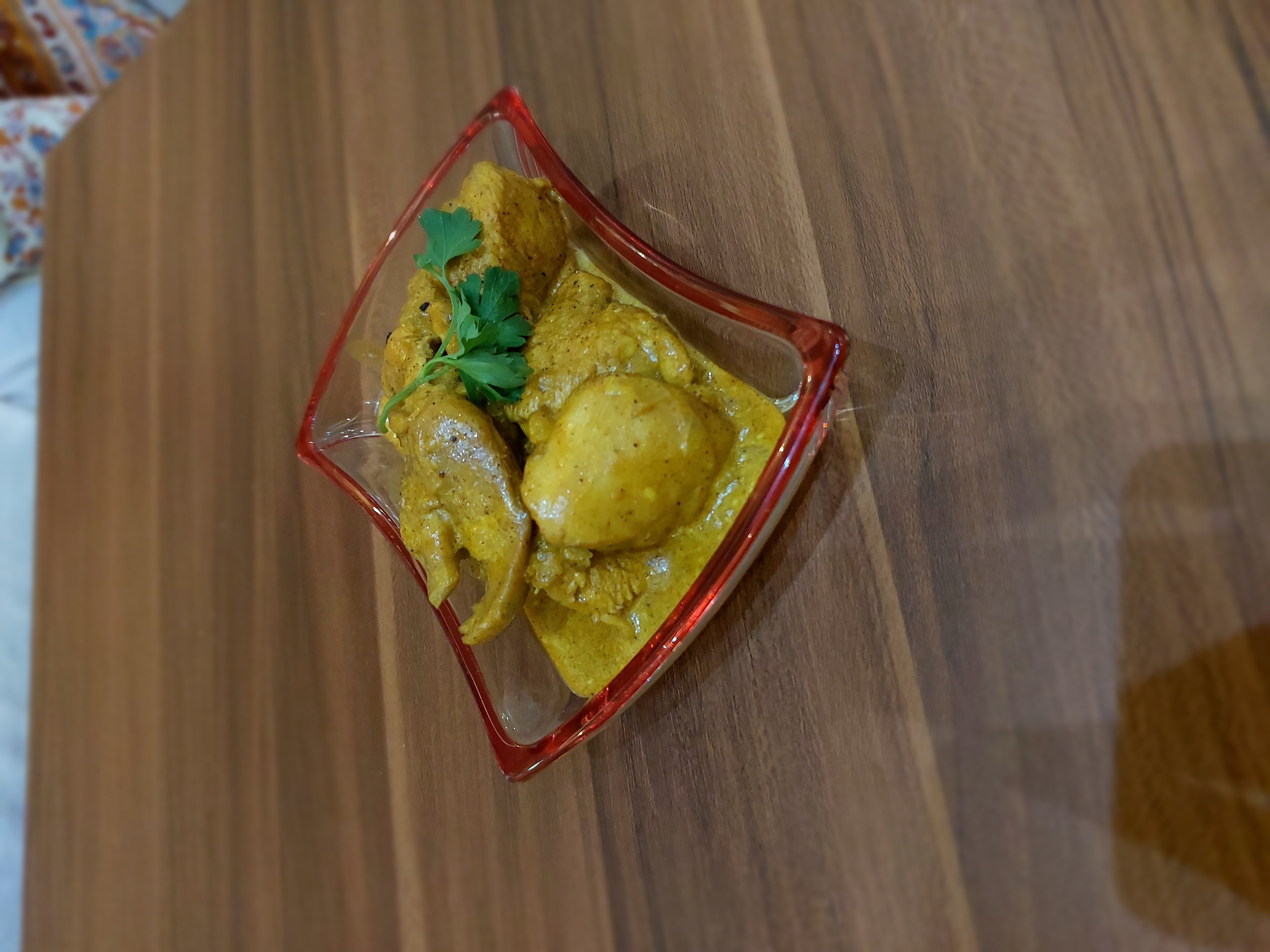Chicken curry with egg