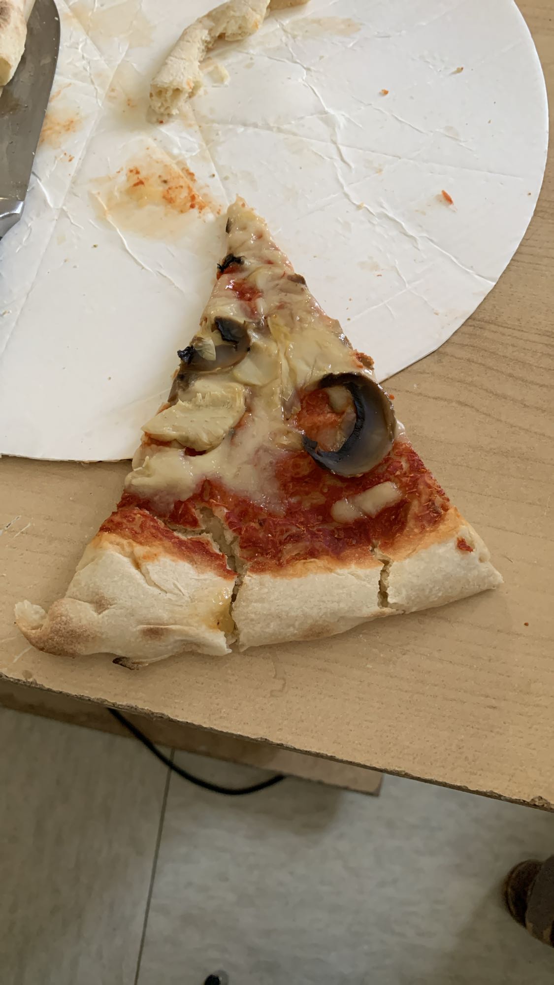 Tranche de pizza légumes