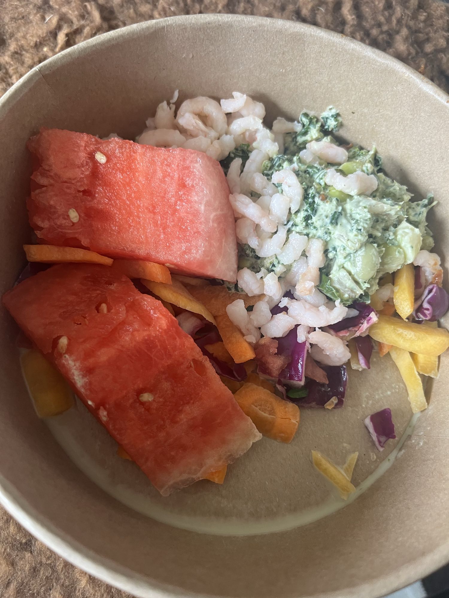 Räksallad med melon