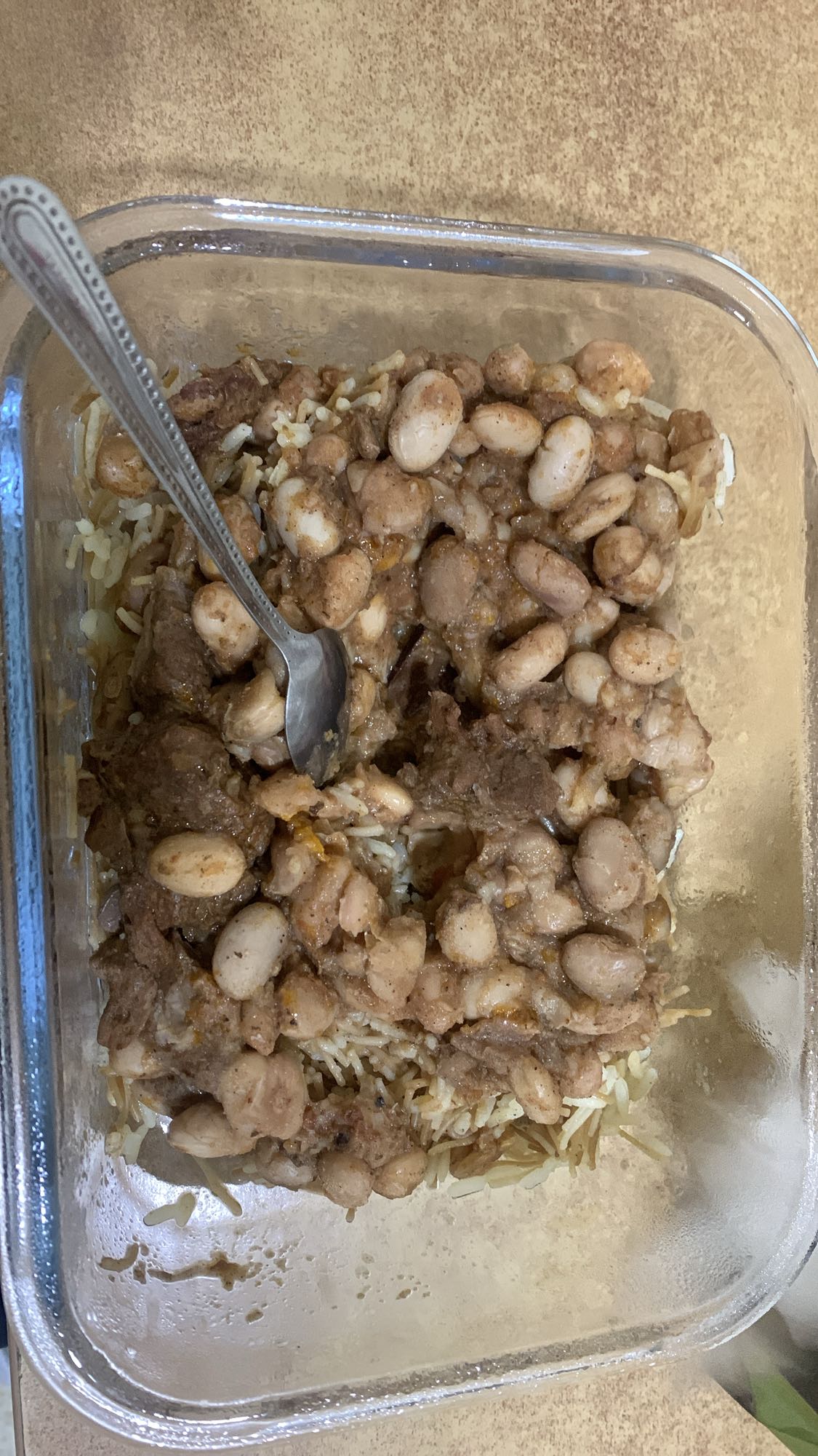 Rice with beans and beef