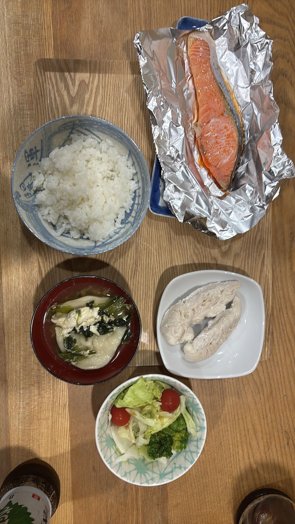 Japanese salmon set meal