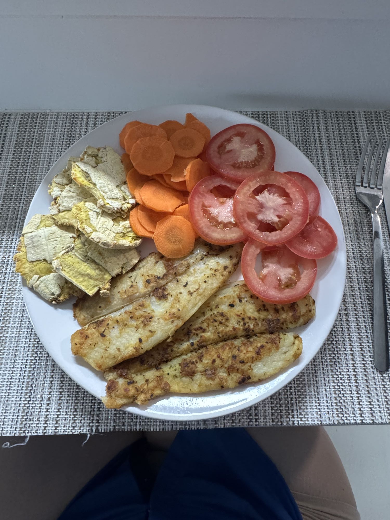 Pescado con vegetales