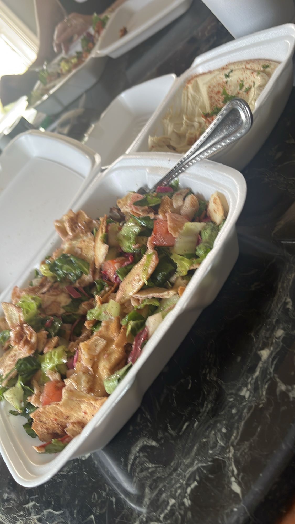 Fattoush Salad & Hummus