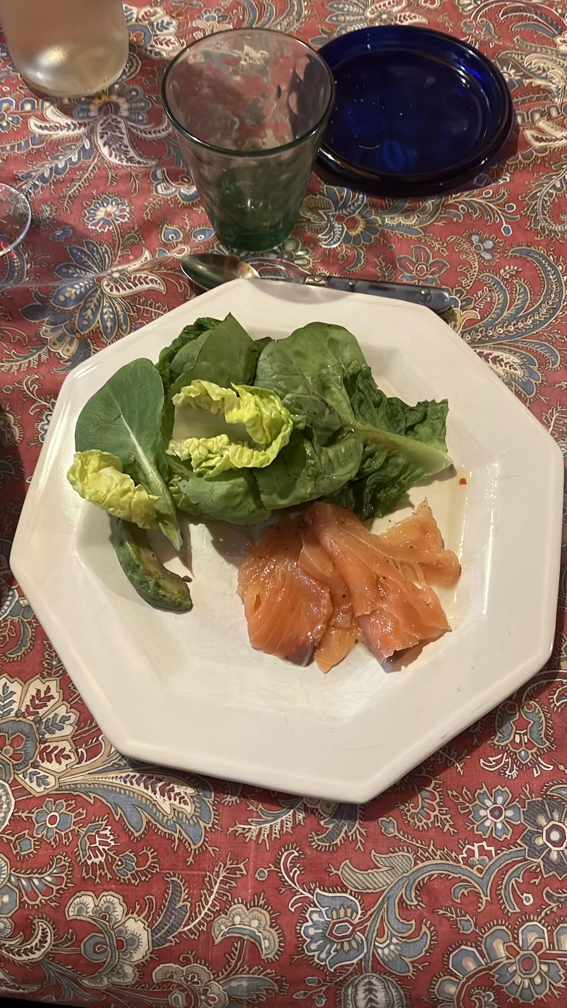 Saumon et salade verte