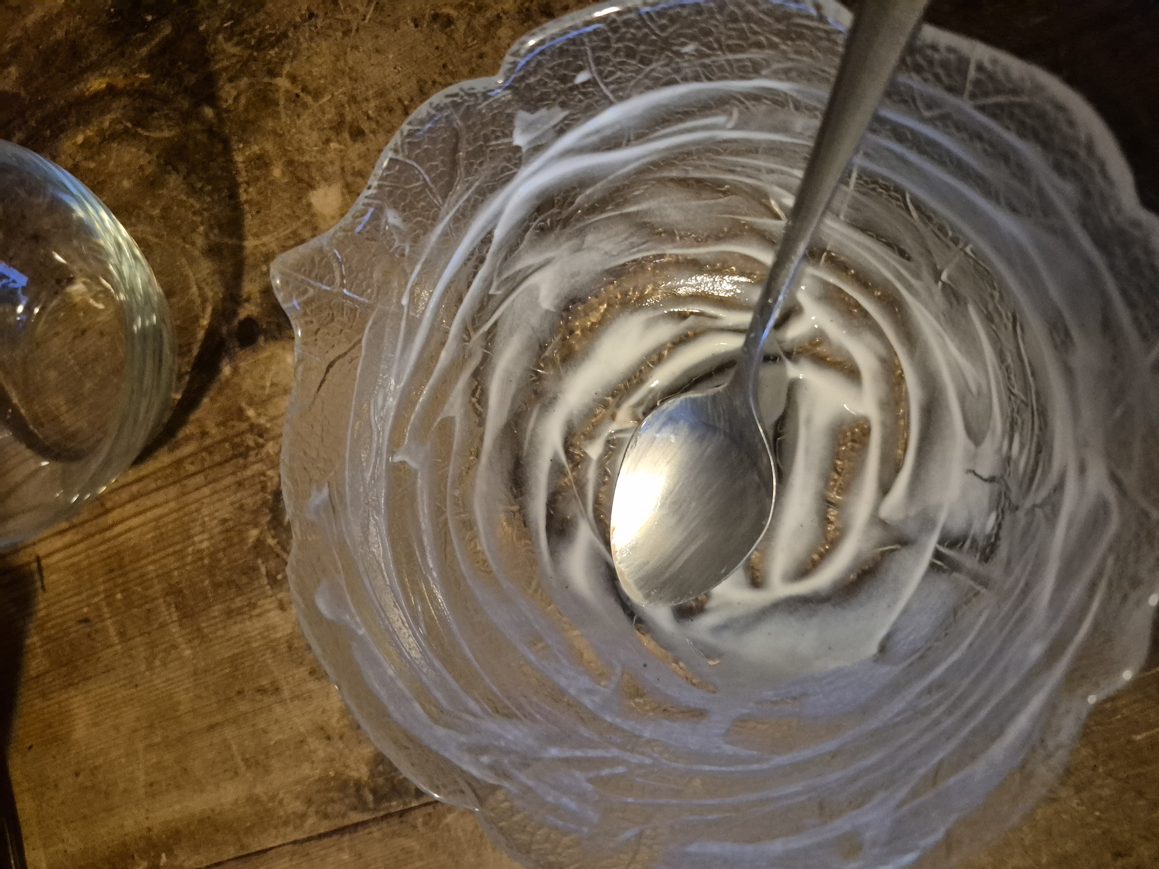 Tom skål med yoghurt