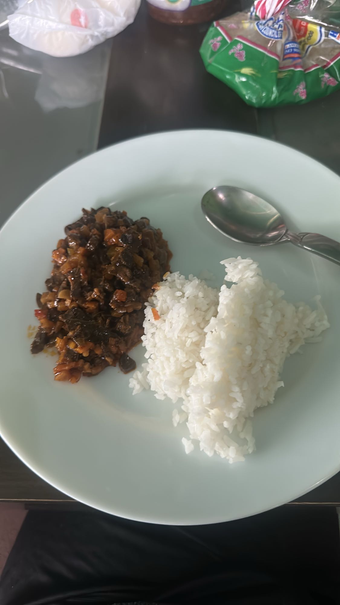 Rice with vegetable stew