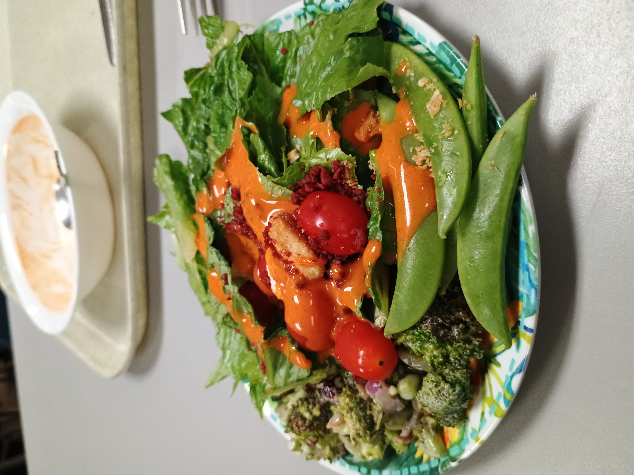 Veggie Salad with Dressing