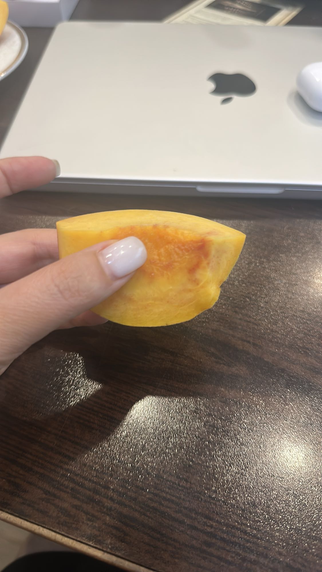 Peach slice snack