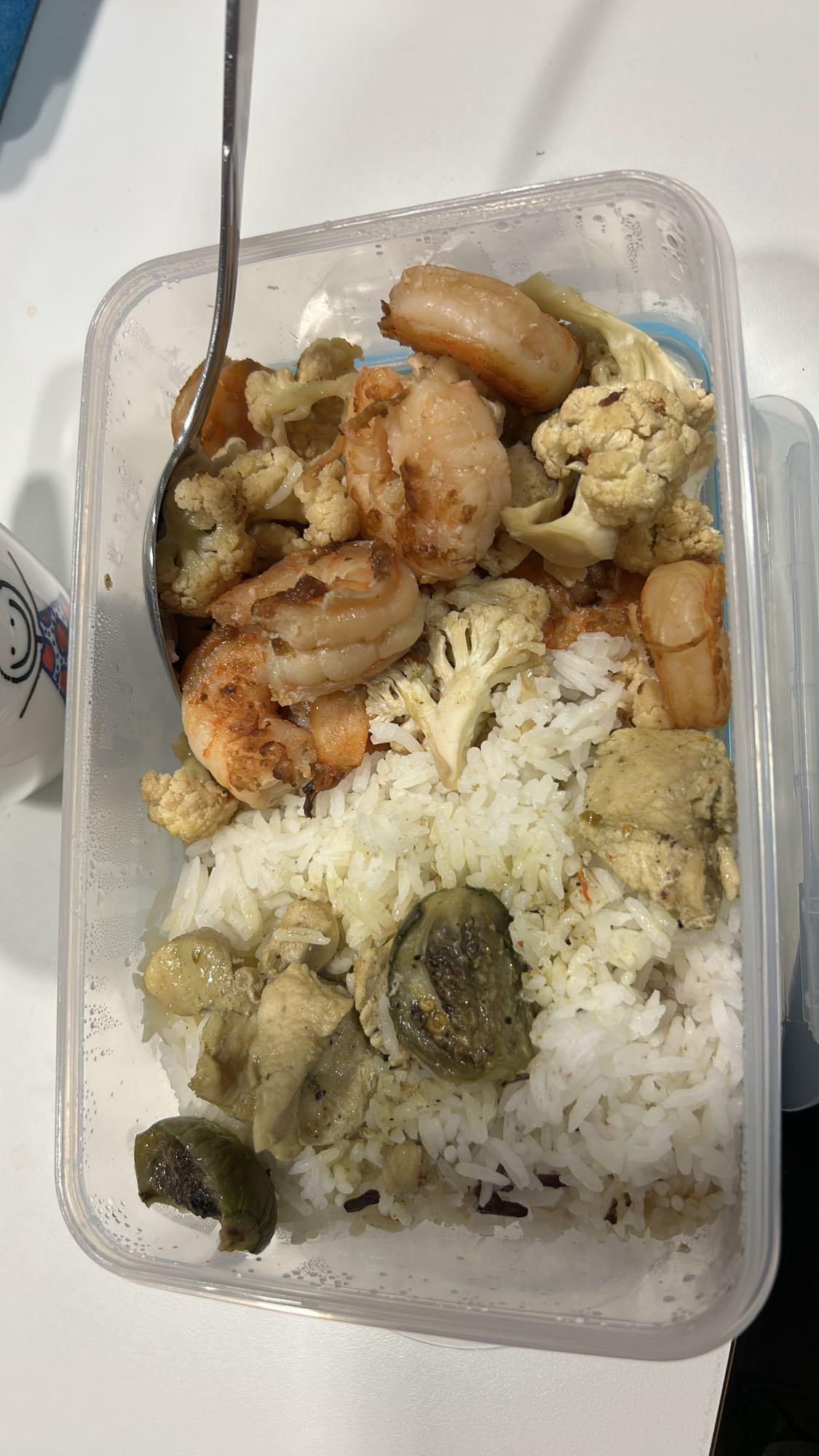 Reker og kylling med ris