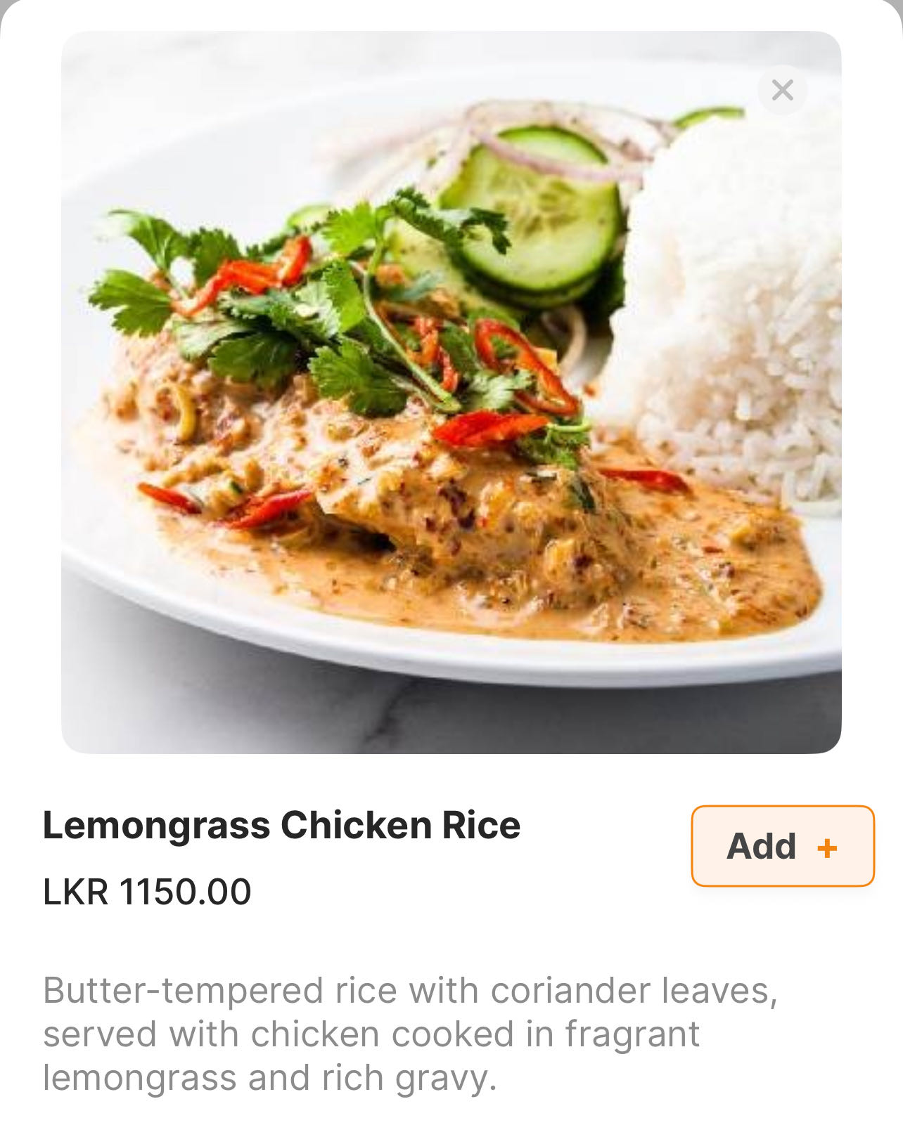 Lemongrass Chicken Rice