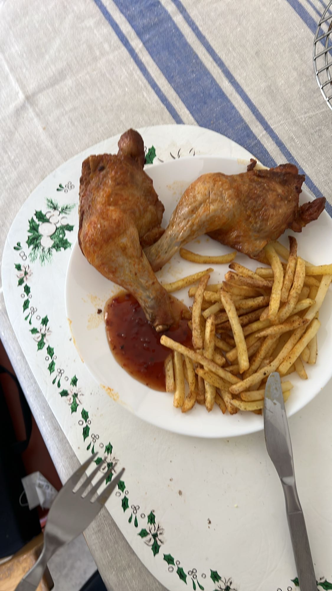 Kycklingklubbor med pommes