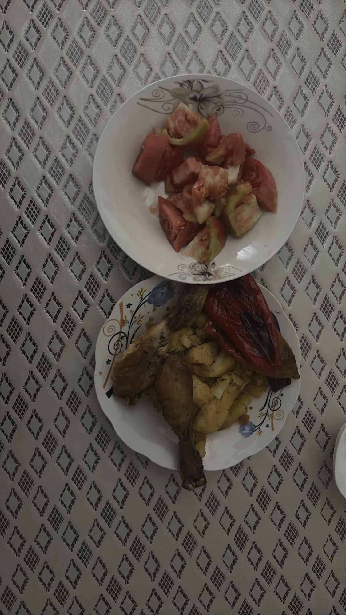 Chicken with salad & fries