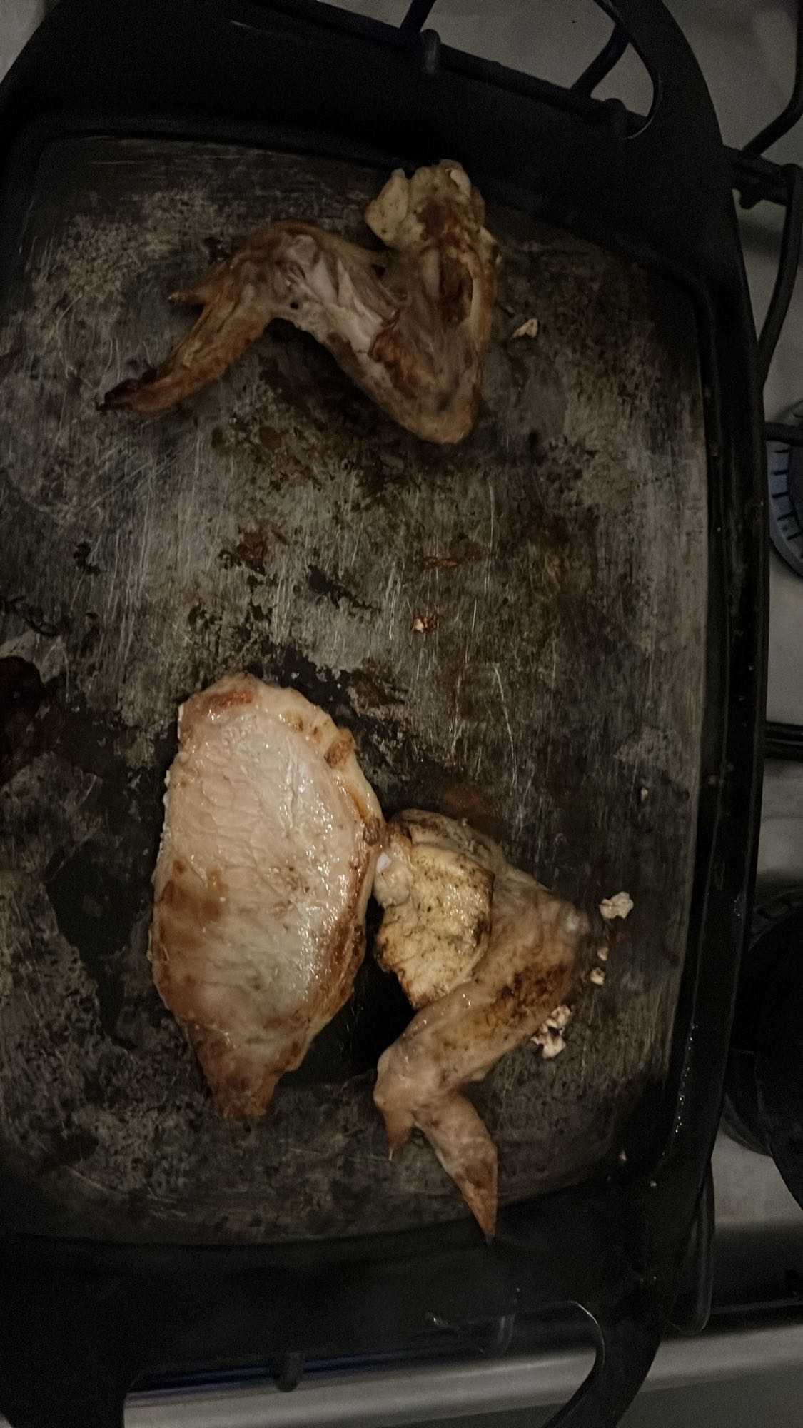 pollo y cerdo a la plancha