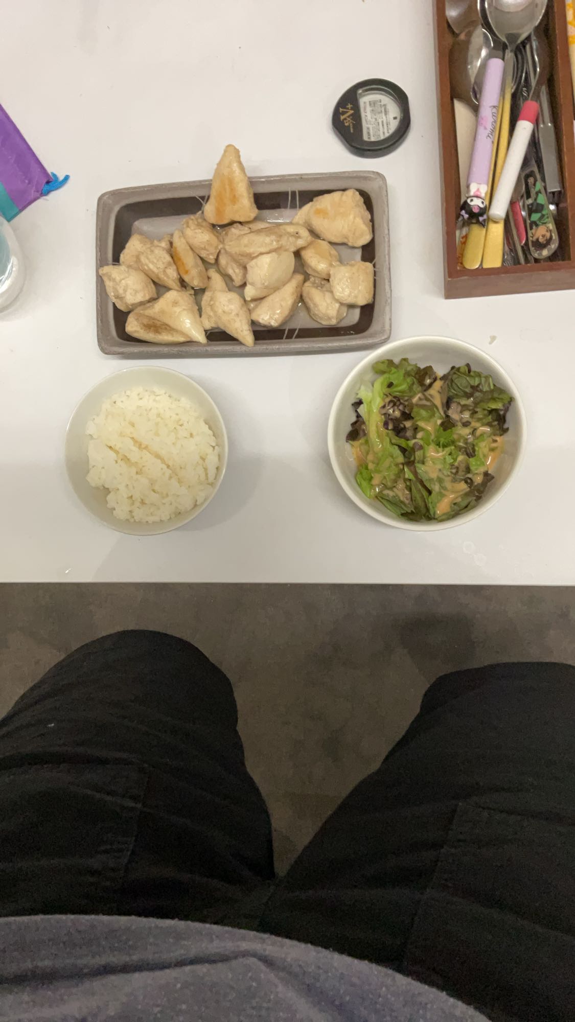 鶏肉ごはんサラダセット