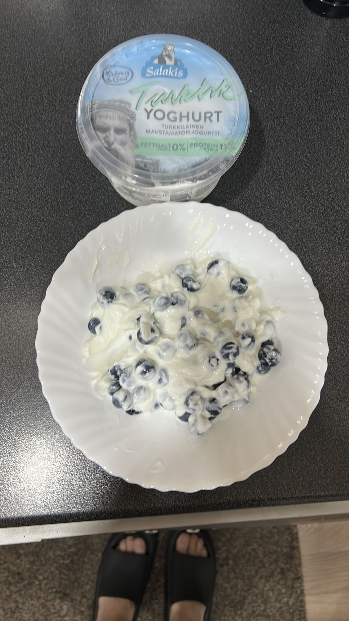 Yoghurt med blåbær