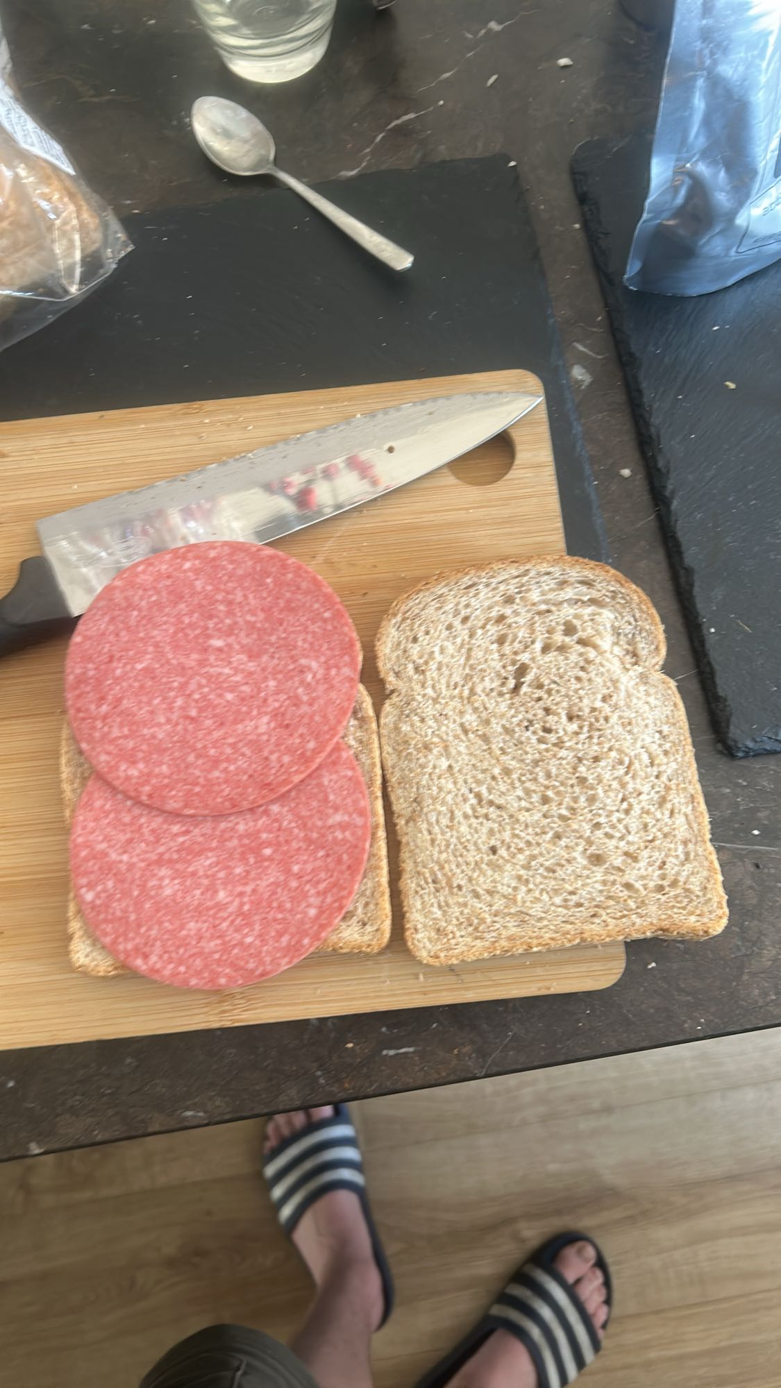 Salami volkoren boterham