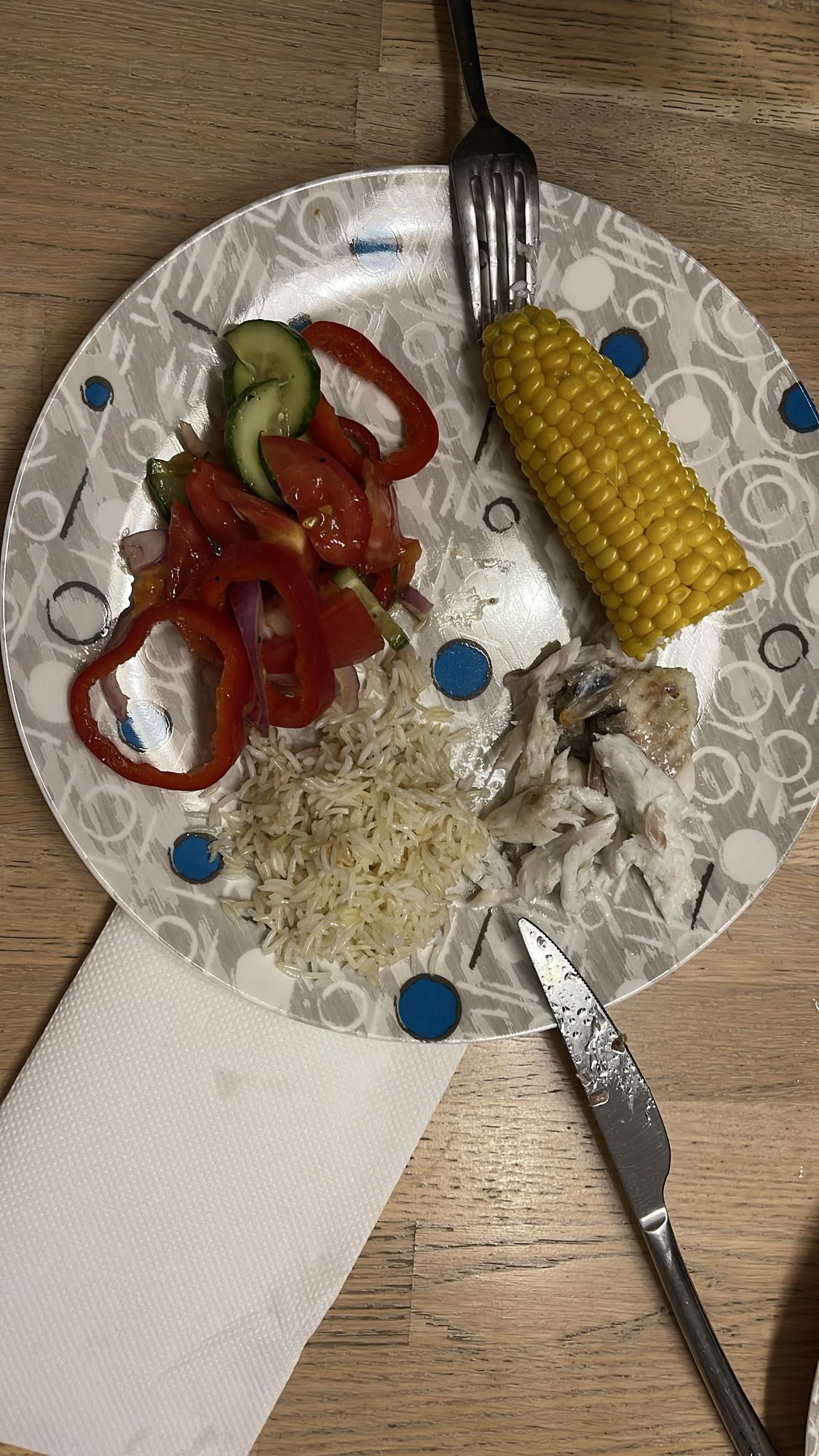 Рыба с рисом и овощами