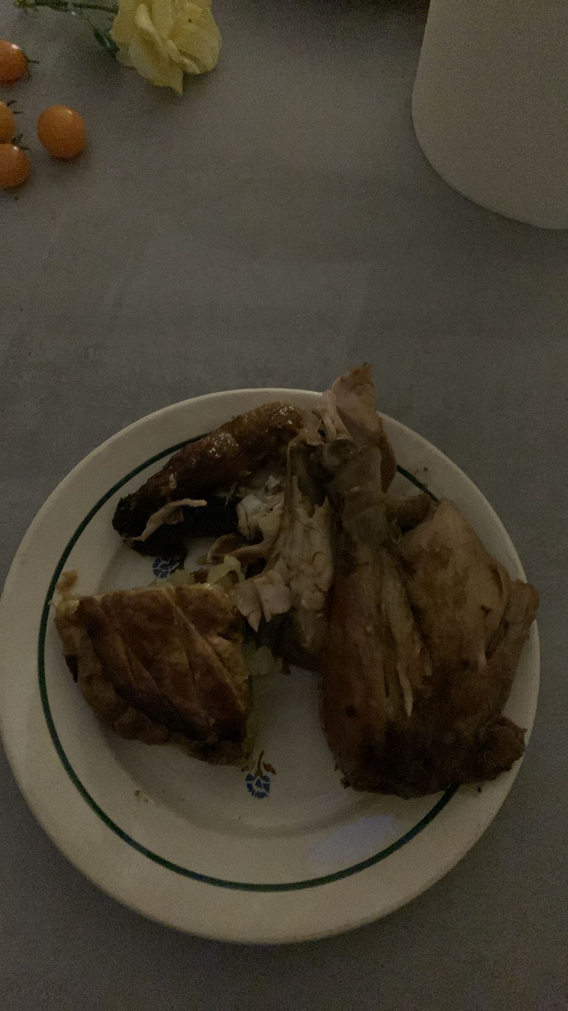 Poulet rôti et pâte feuilletée