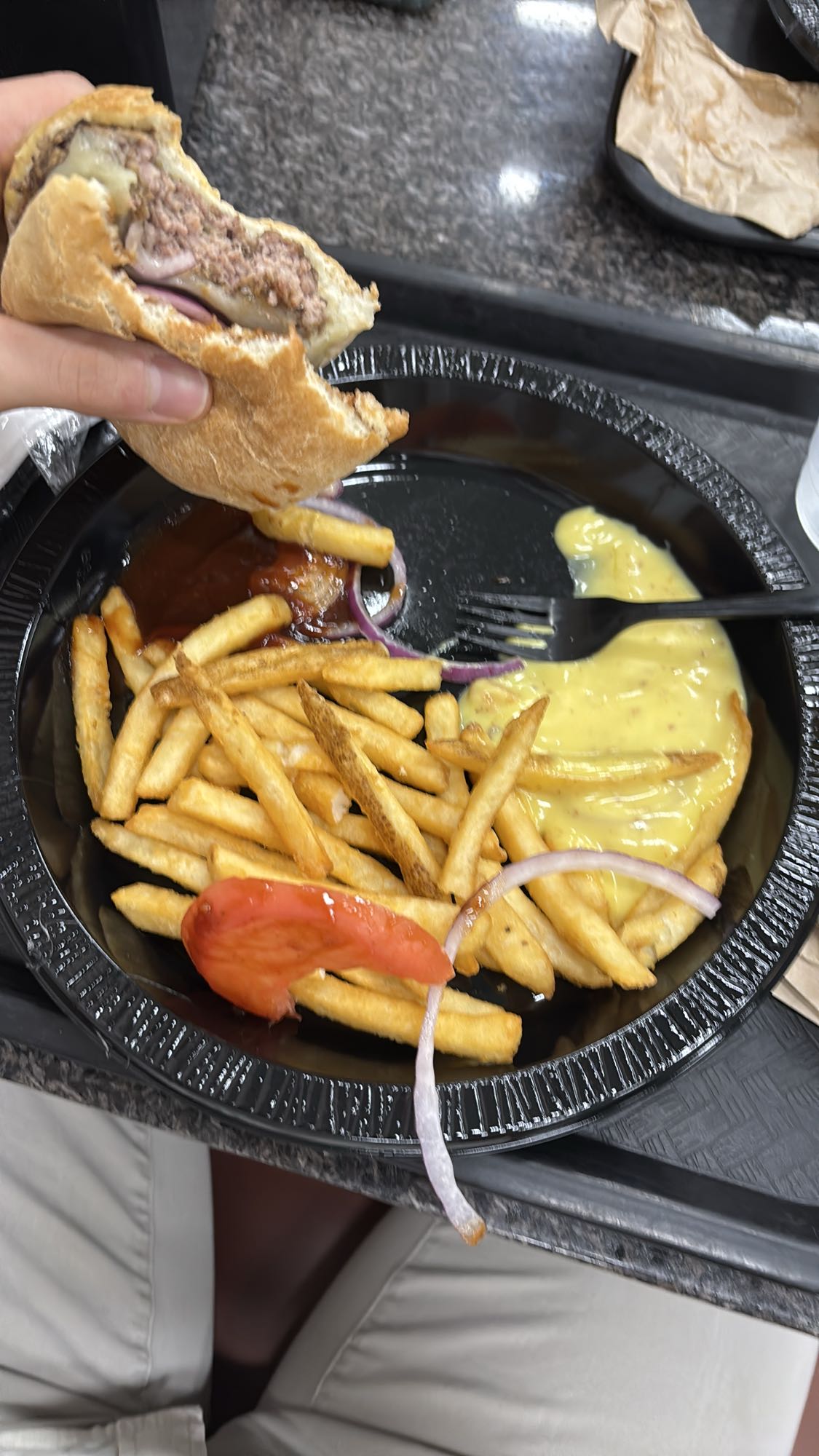 hamburguesa con papas