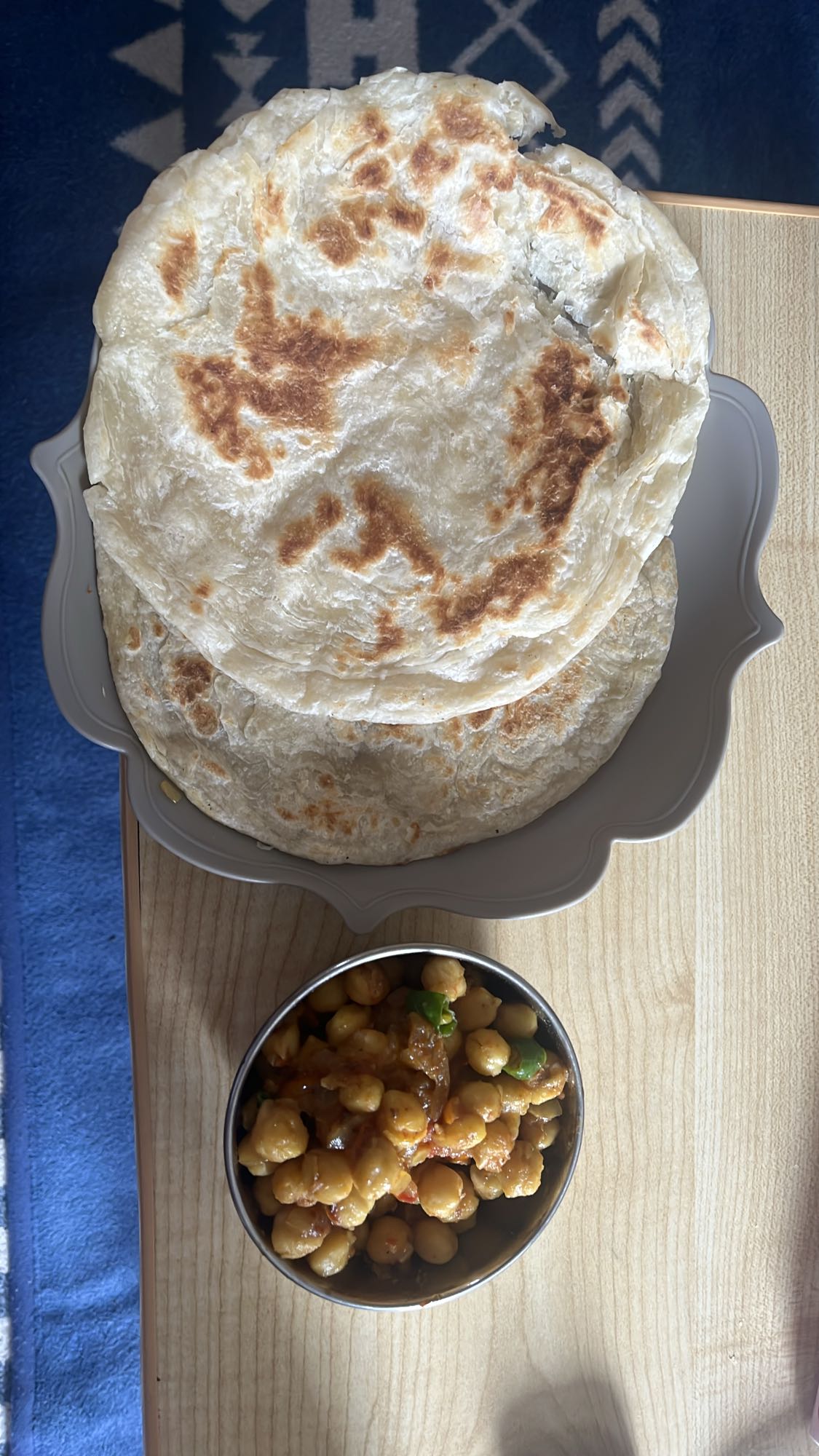 Paratha with Chana Masala