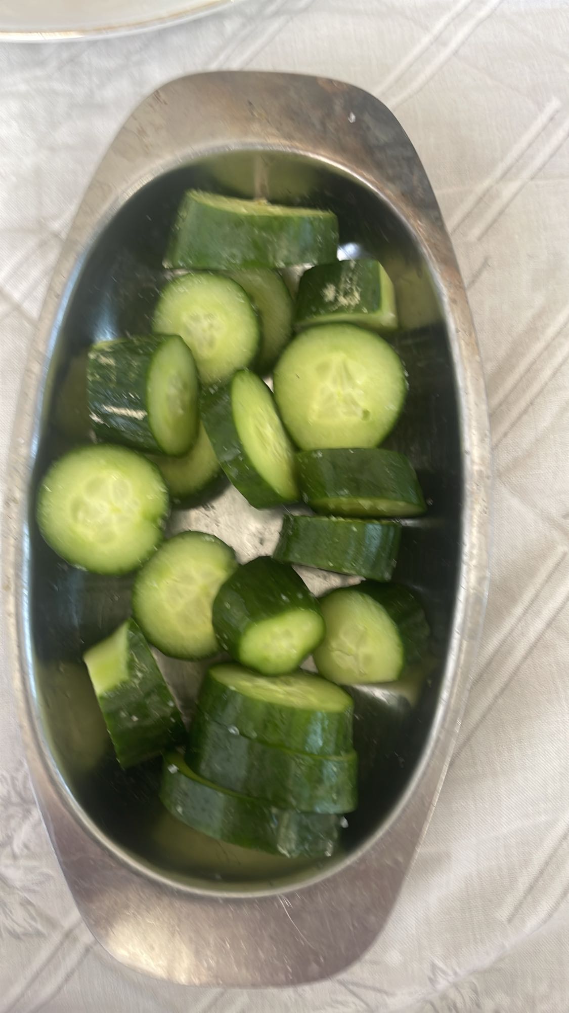 Sliced Cucumber Bowl
