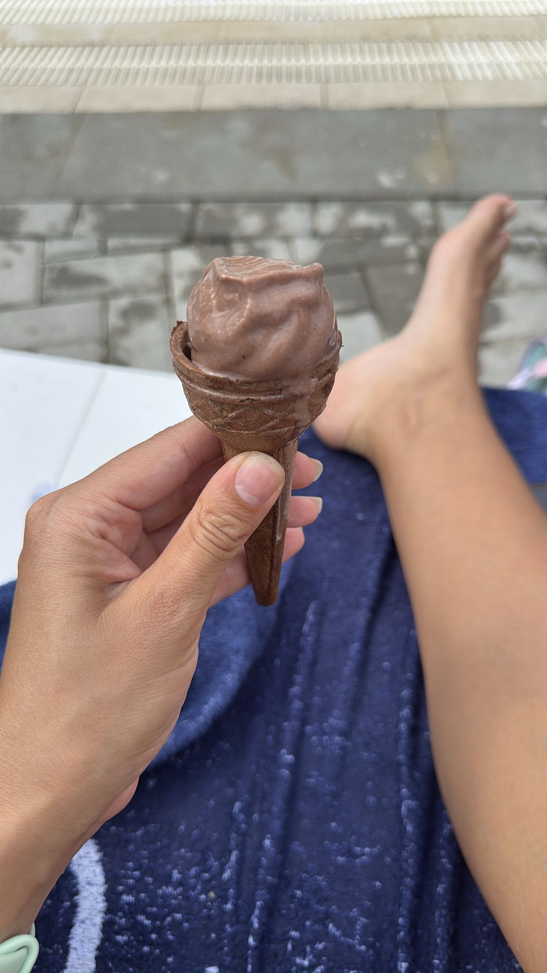 Chocolate ice cream cone