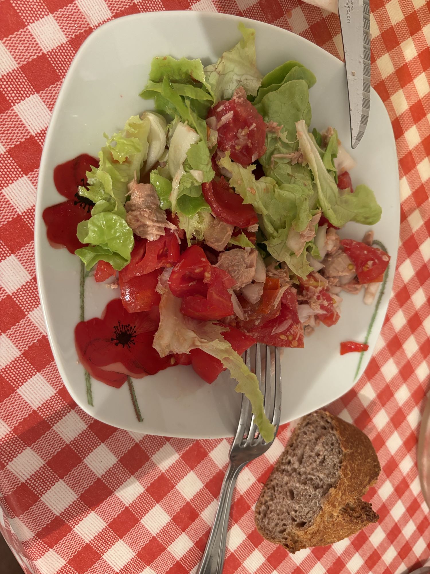 Salade thon et pain