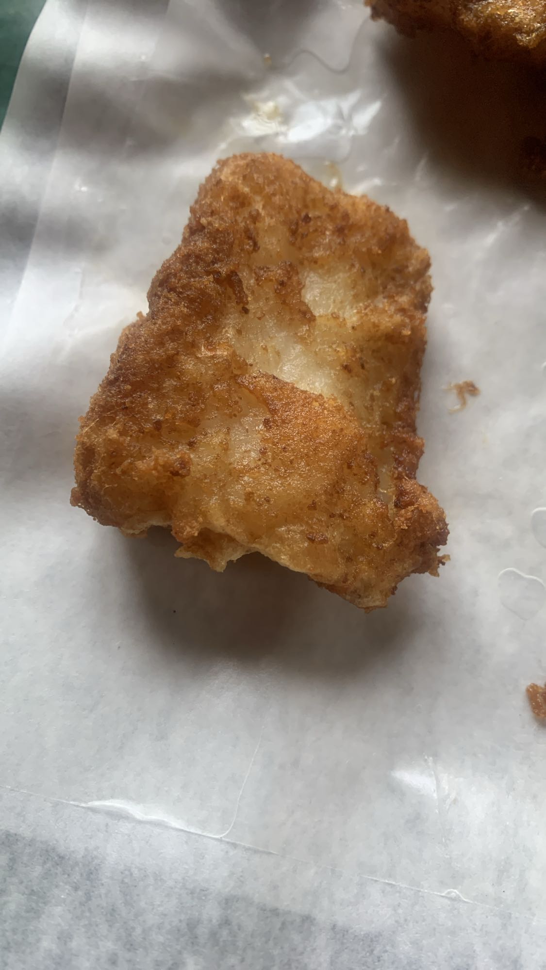 Battered fried fish fillet