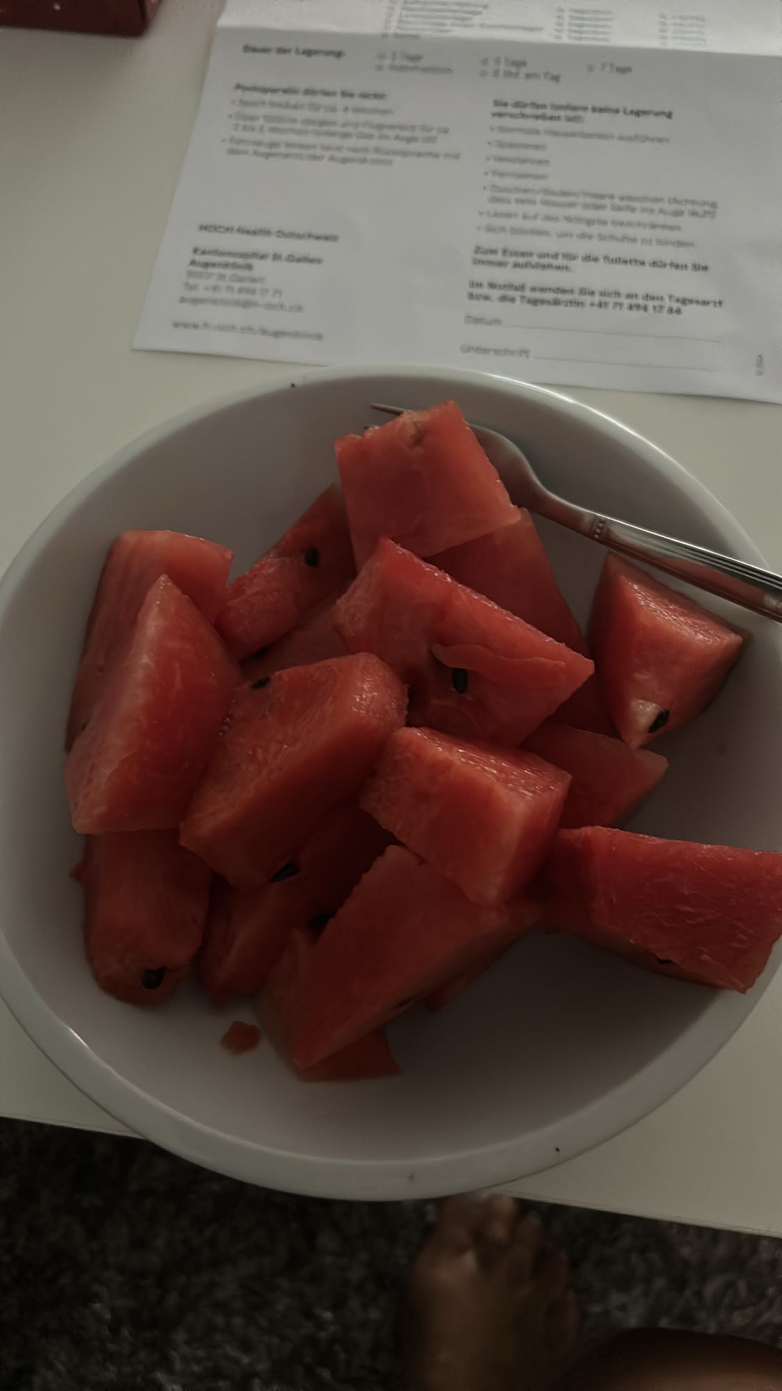 Wassermelonenwürfel