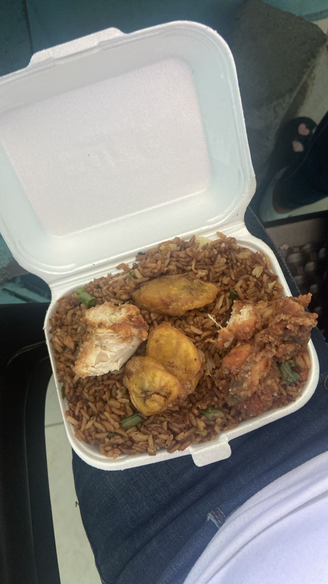 arroz frito con pollo