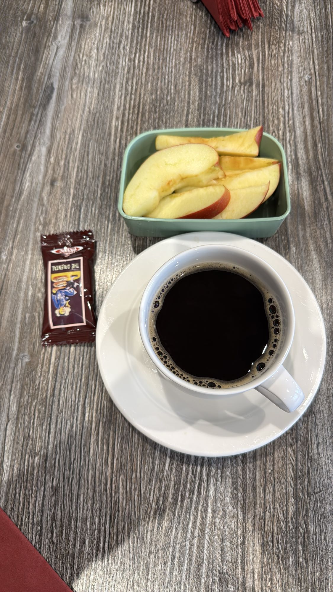 Appel en koffie snack