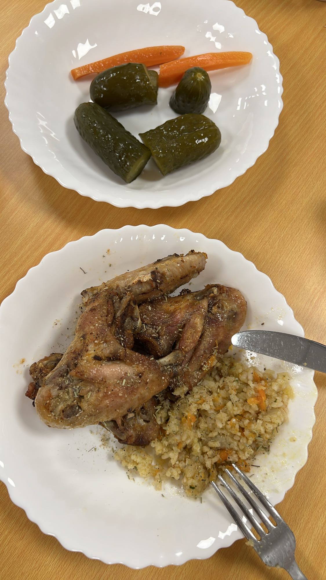 Pui cu orez și murături