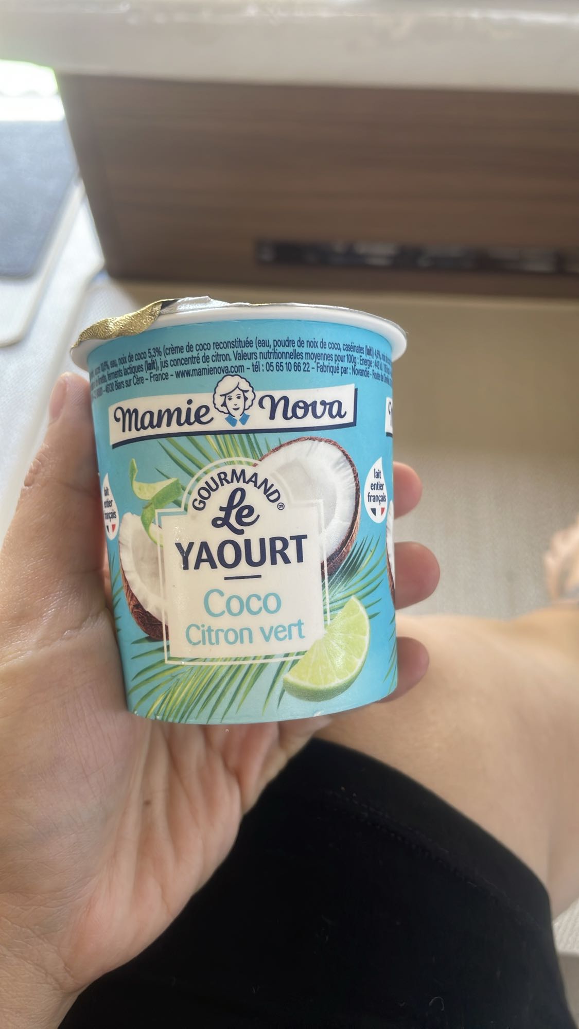 Yaourt coco citron vert