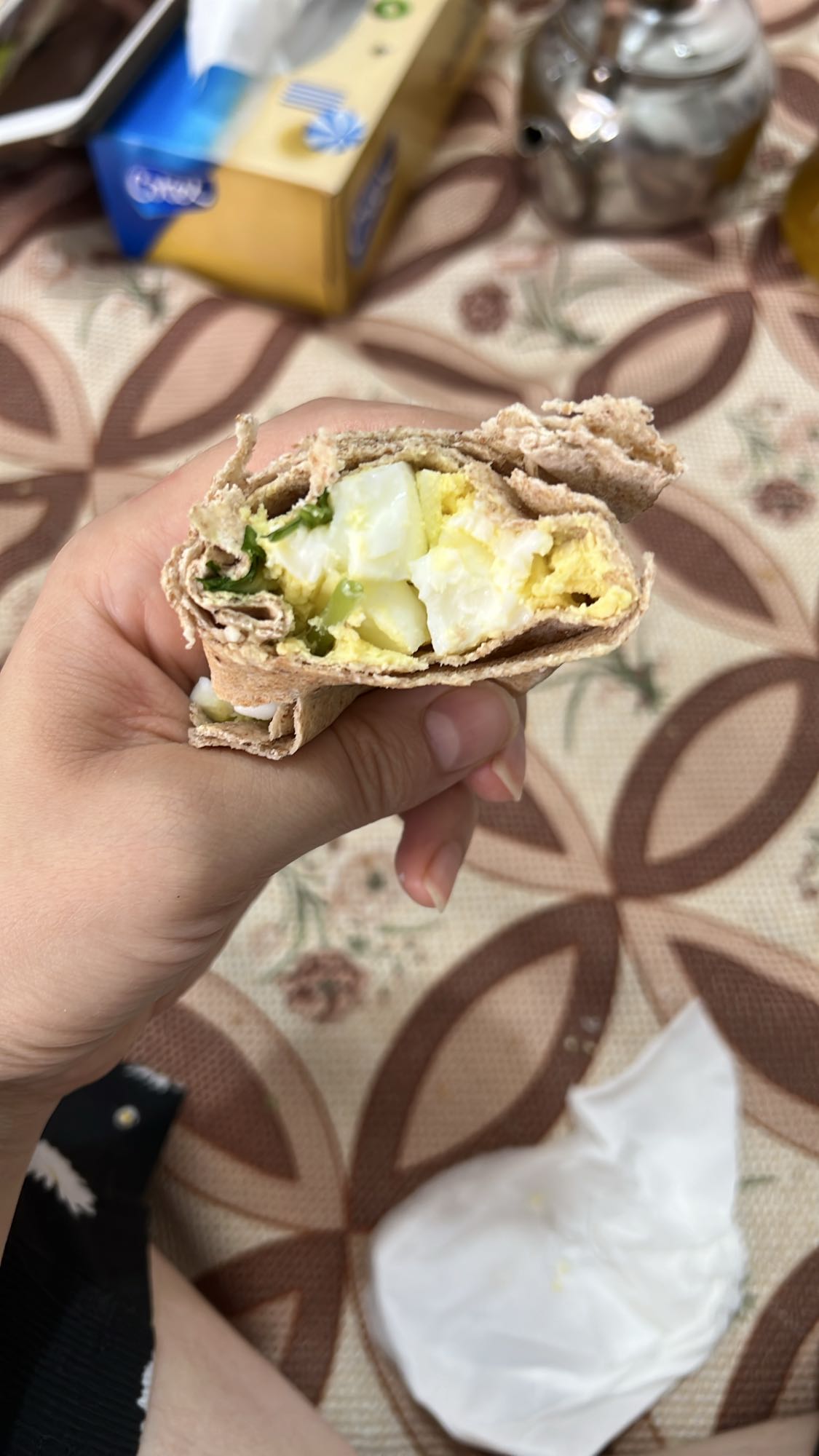 Egg wrap with herbs