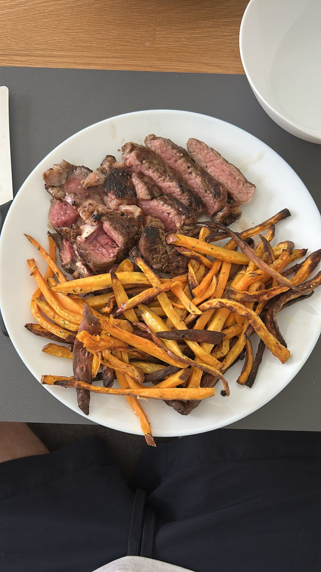 Steak mit Süßkartoffeln