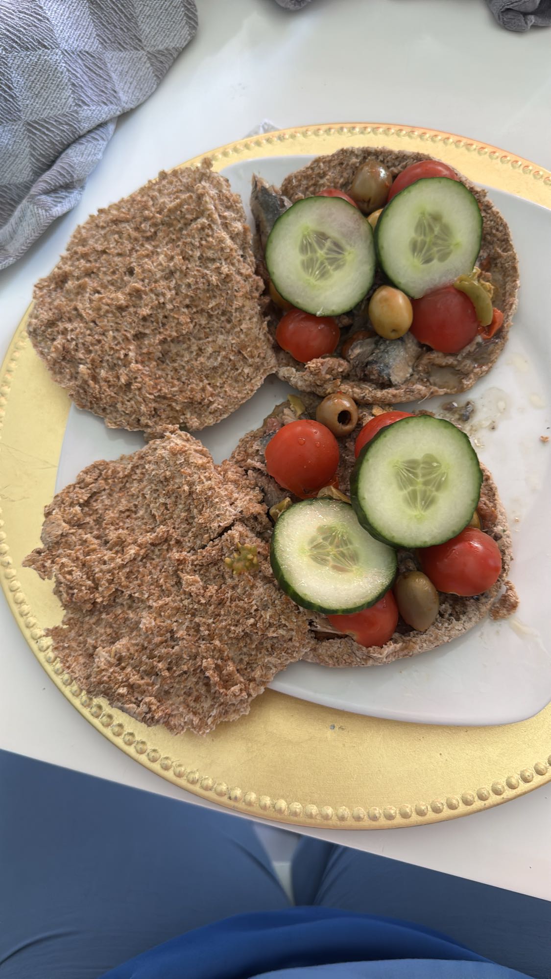 Volkoren broodje met vis