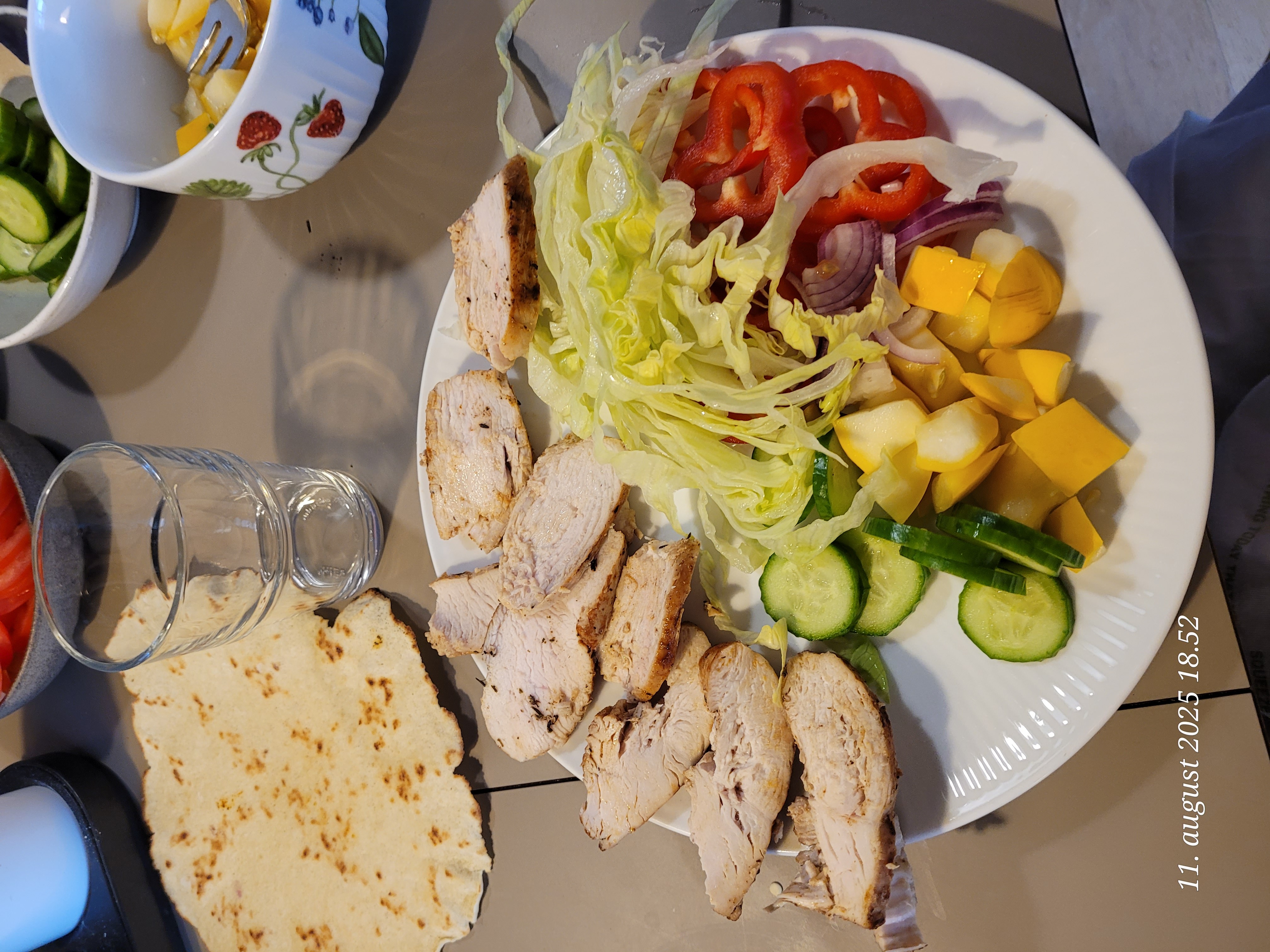 Chicken Veggie Wrap Plate