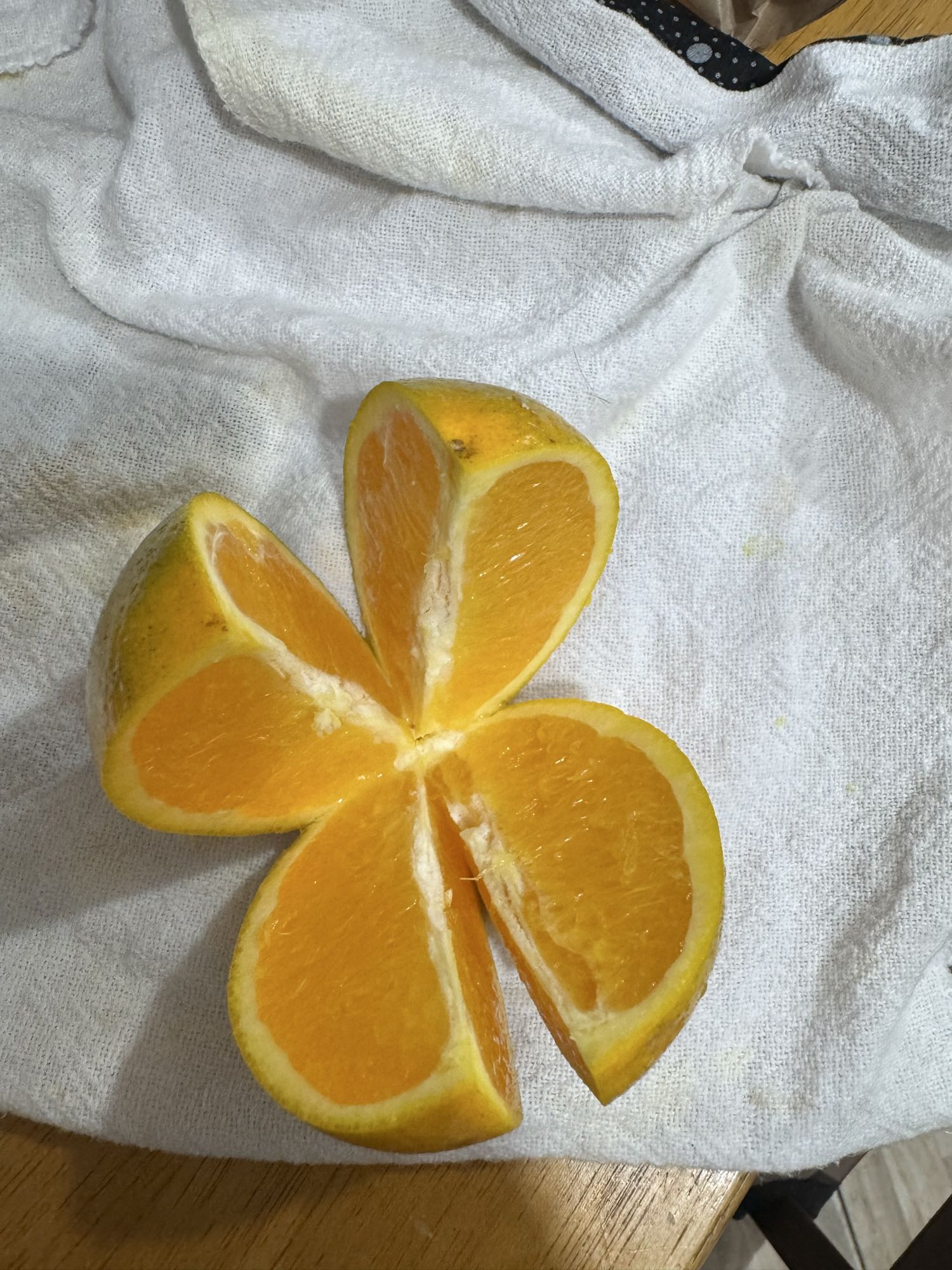 Laranja fresca fatiada