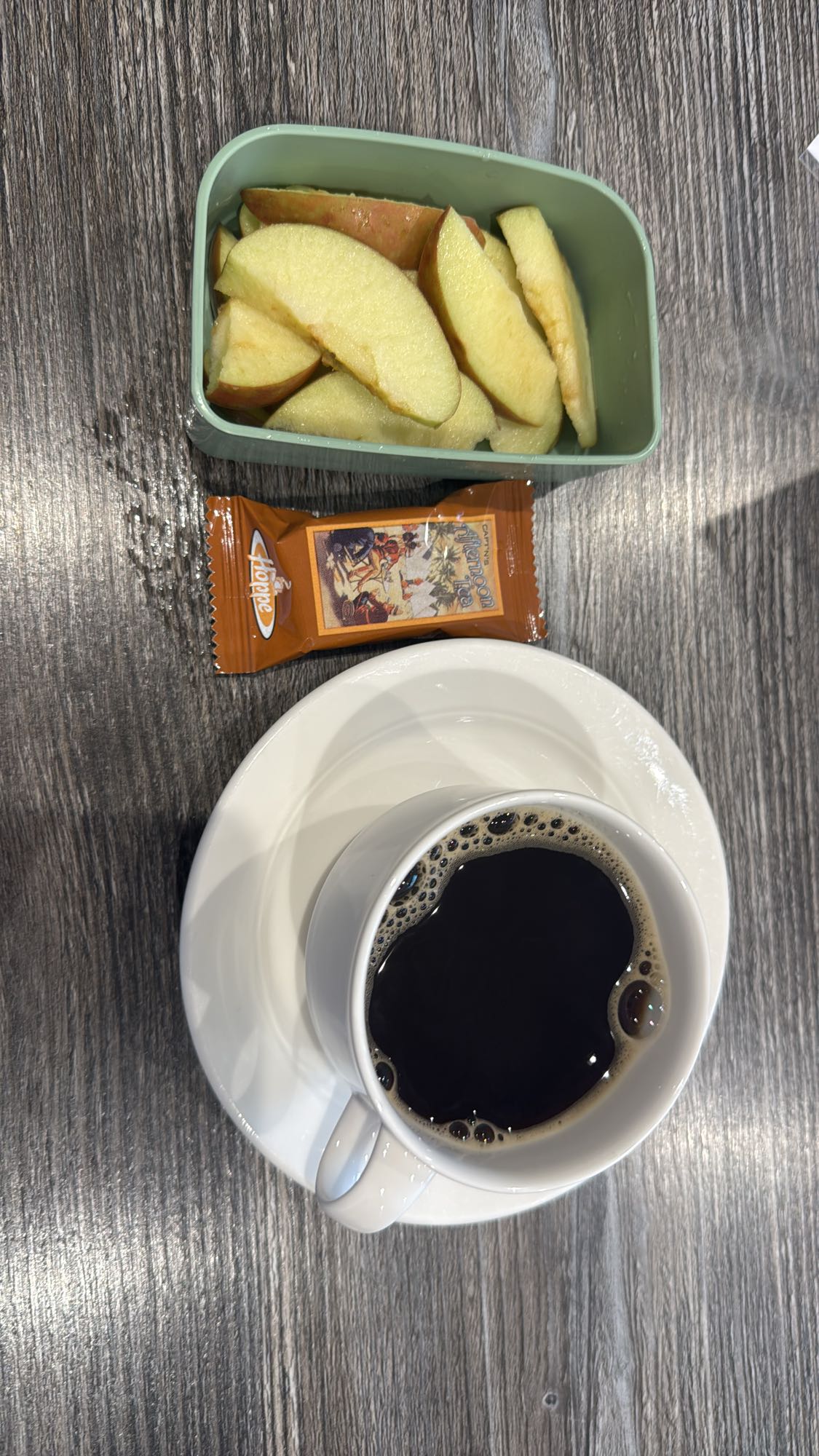 Appel en koffie snack