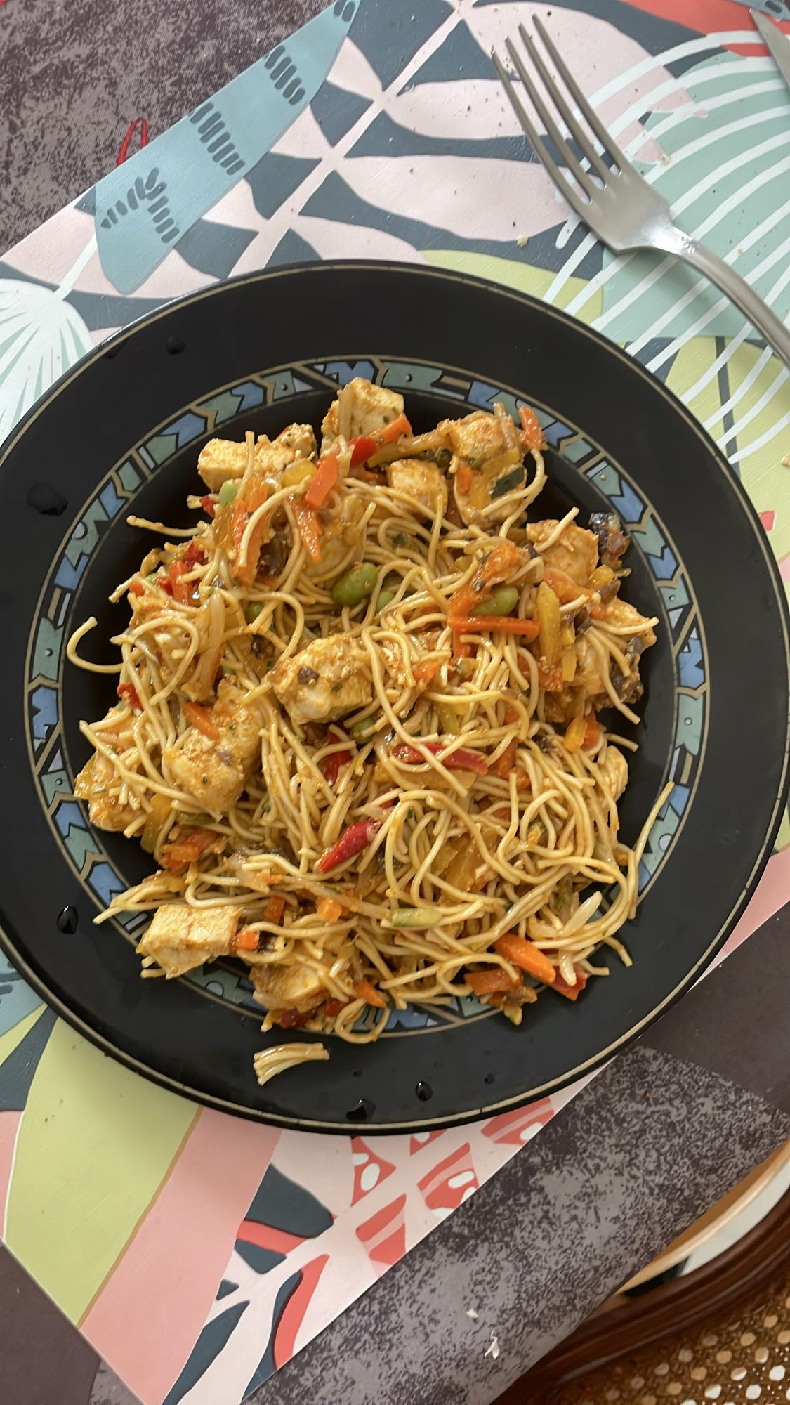 Nouilles sautées au poulet