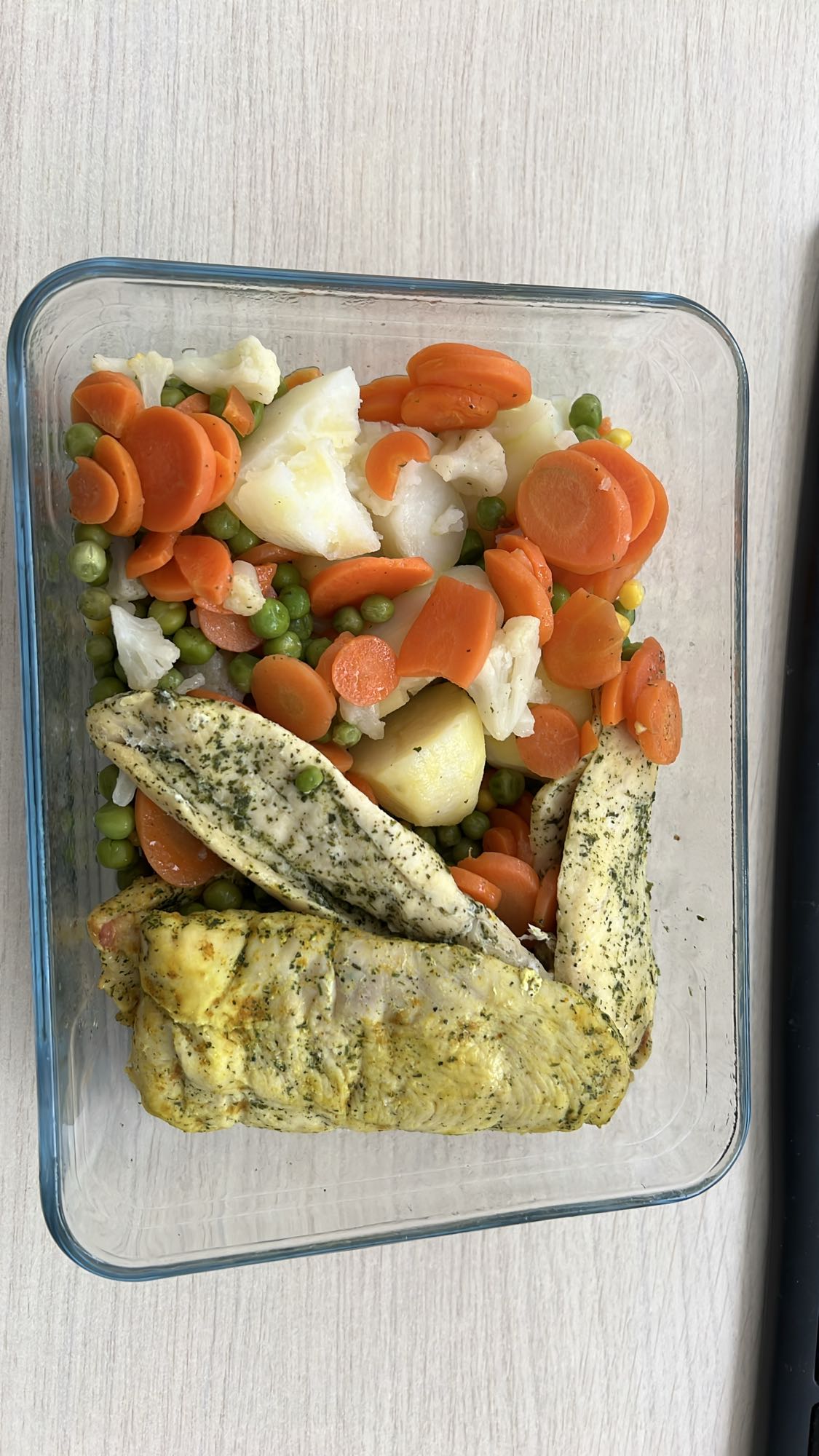 Pierś z indyka z warzywami i ziemniakami