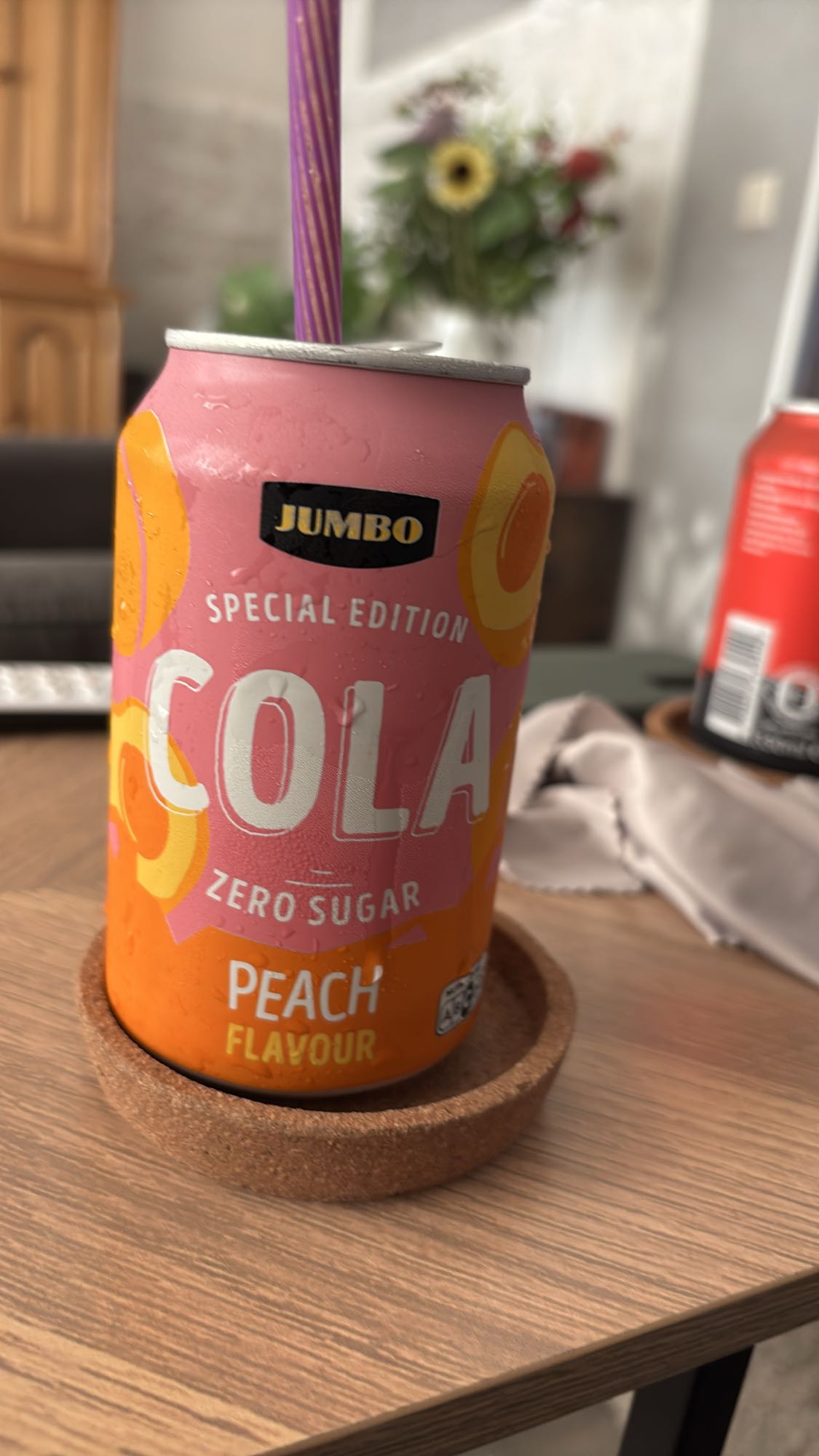 Cola perzik zonder suiker