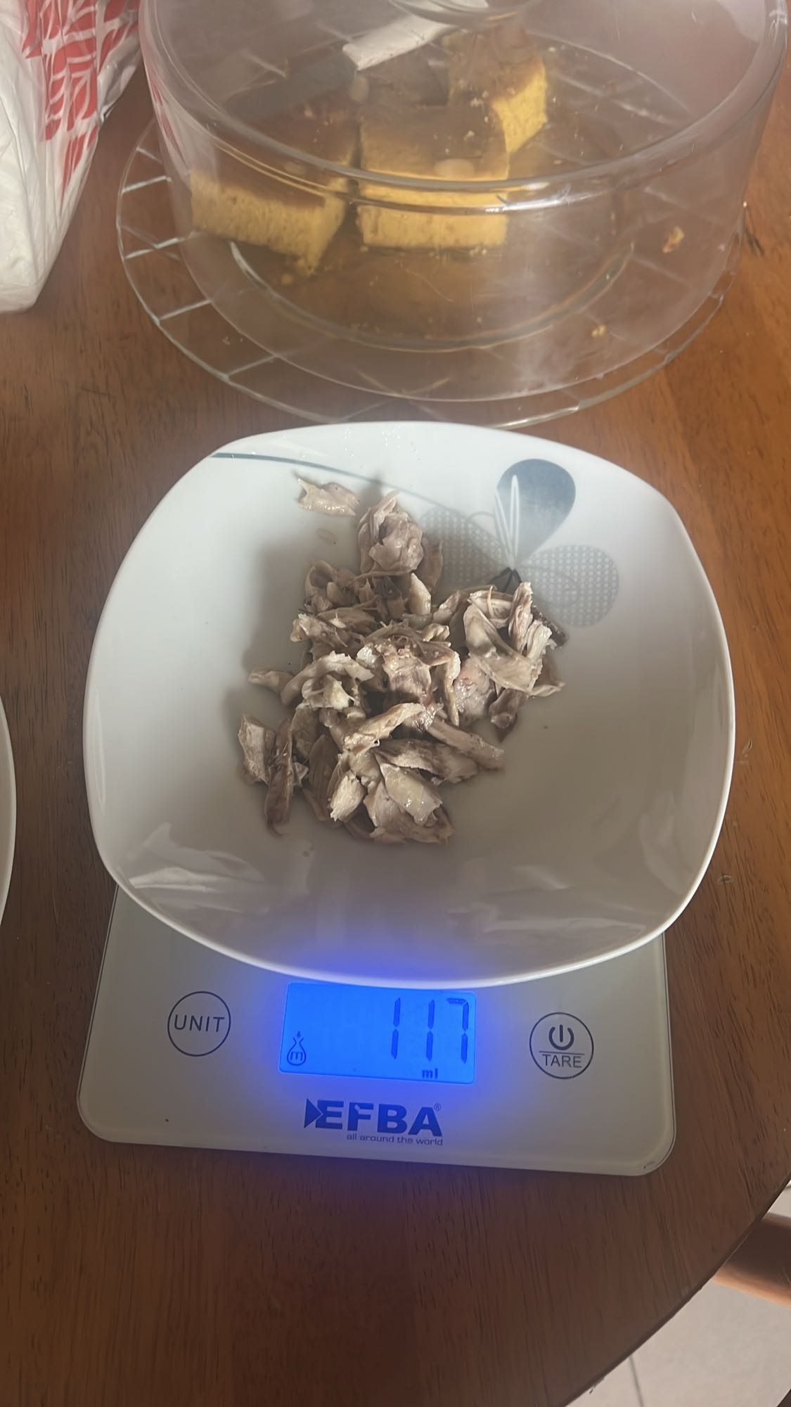 Shredded chicken breast