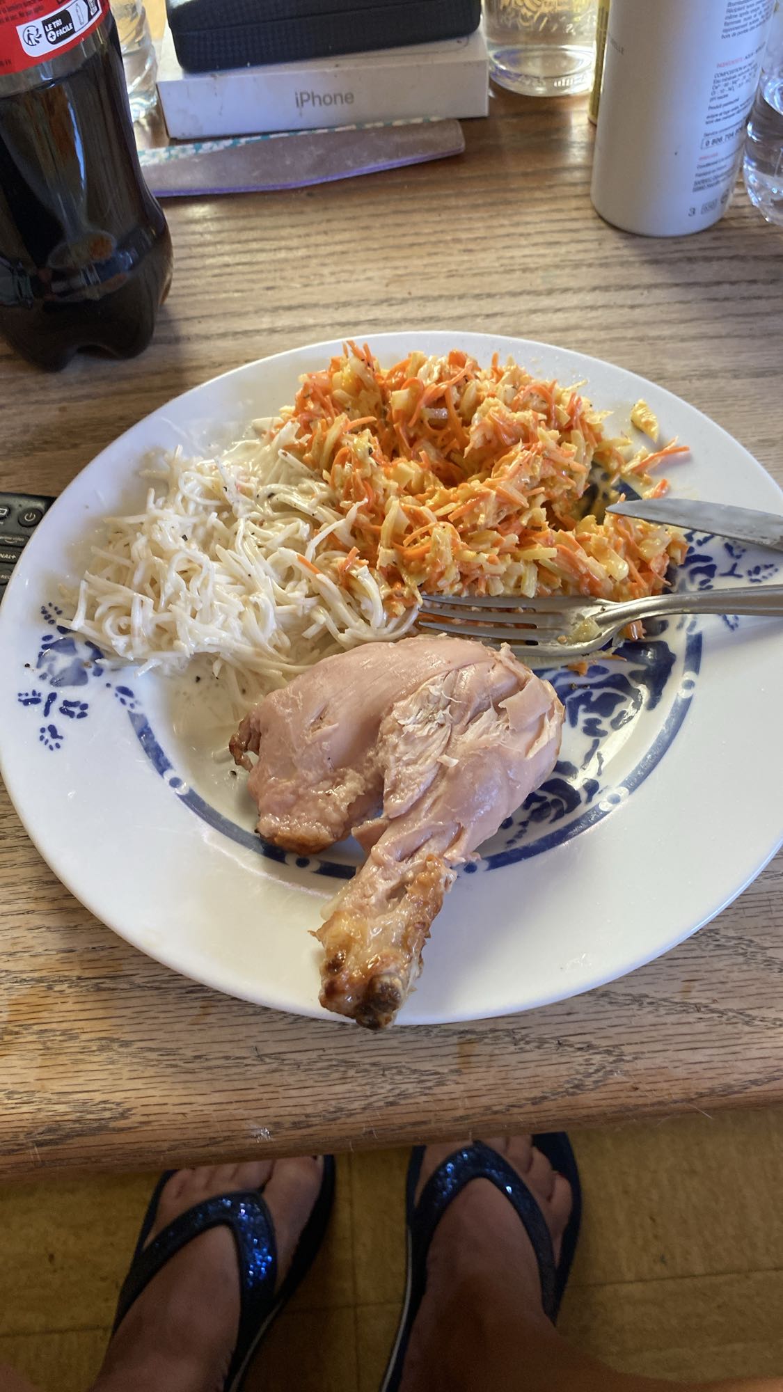 Poulet et salade mixte